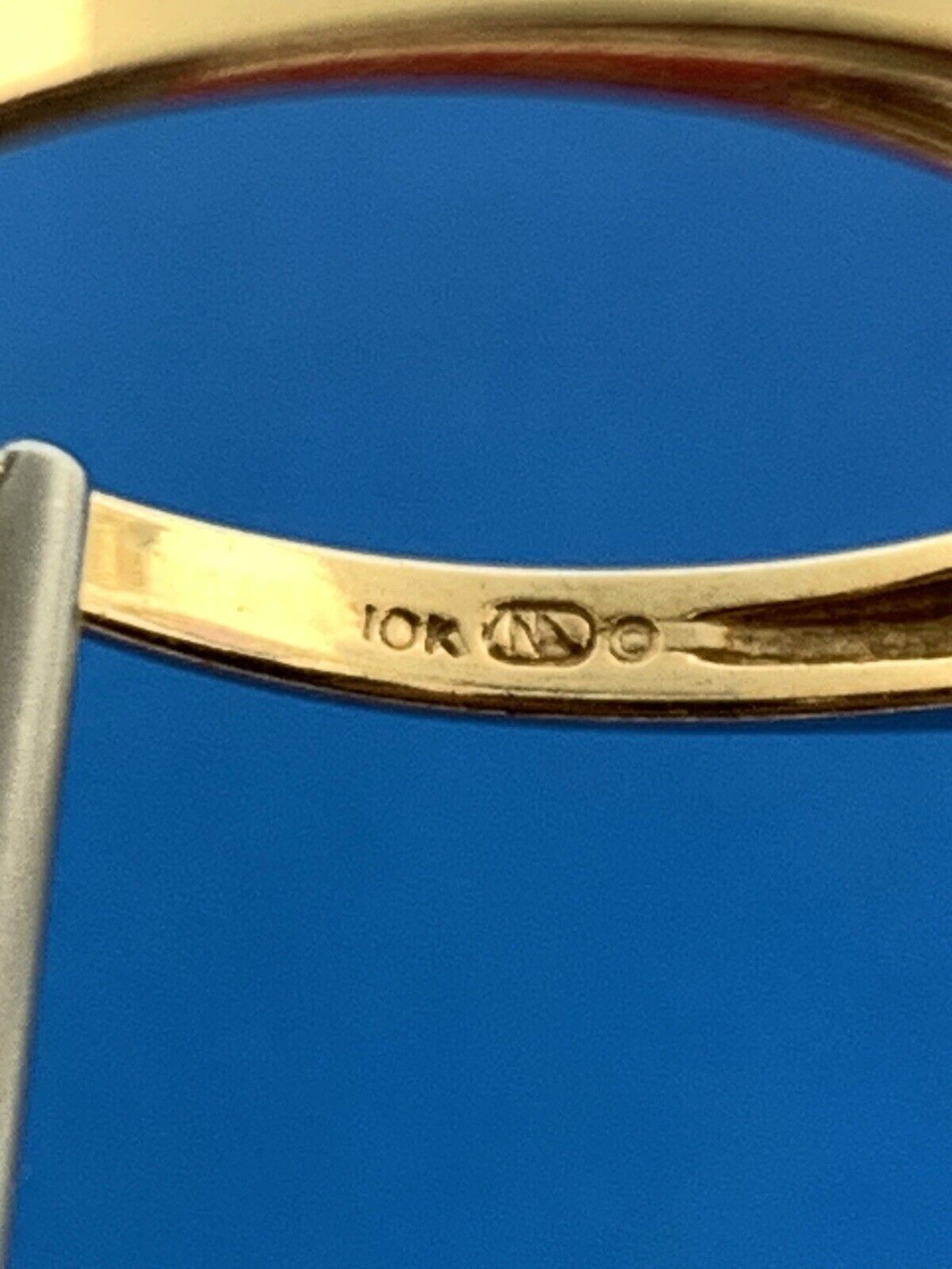 Designer 10k Yellow Gold Pear Cut Purple Amethyst Statement Ring Size 8.75