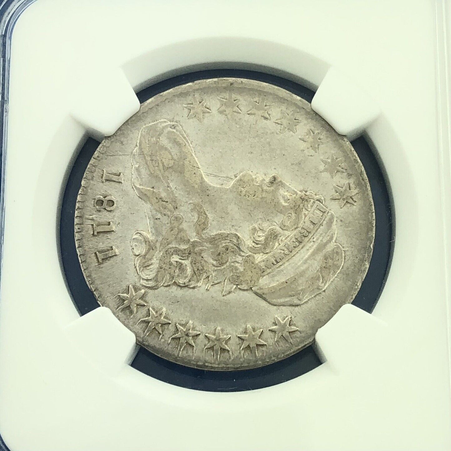 1811/10 Capped Bust Silver Half Dollar 50c Lettered Edge NGC XF Details Coin