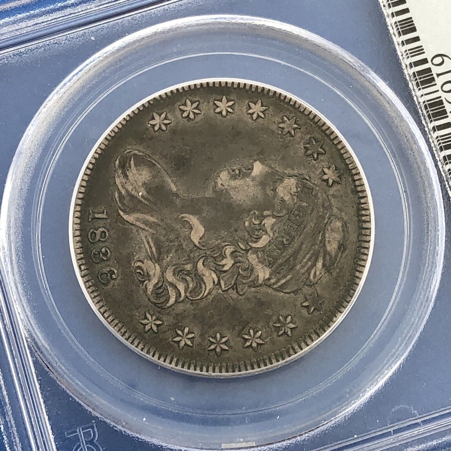 1836 Capped Bust Silver Half Dollar 50c Lettered Edge PCGS XF40 Early US Coin