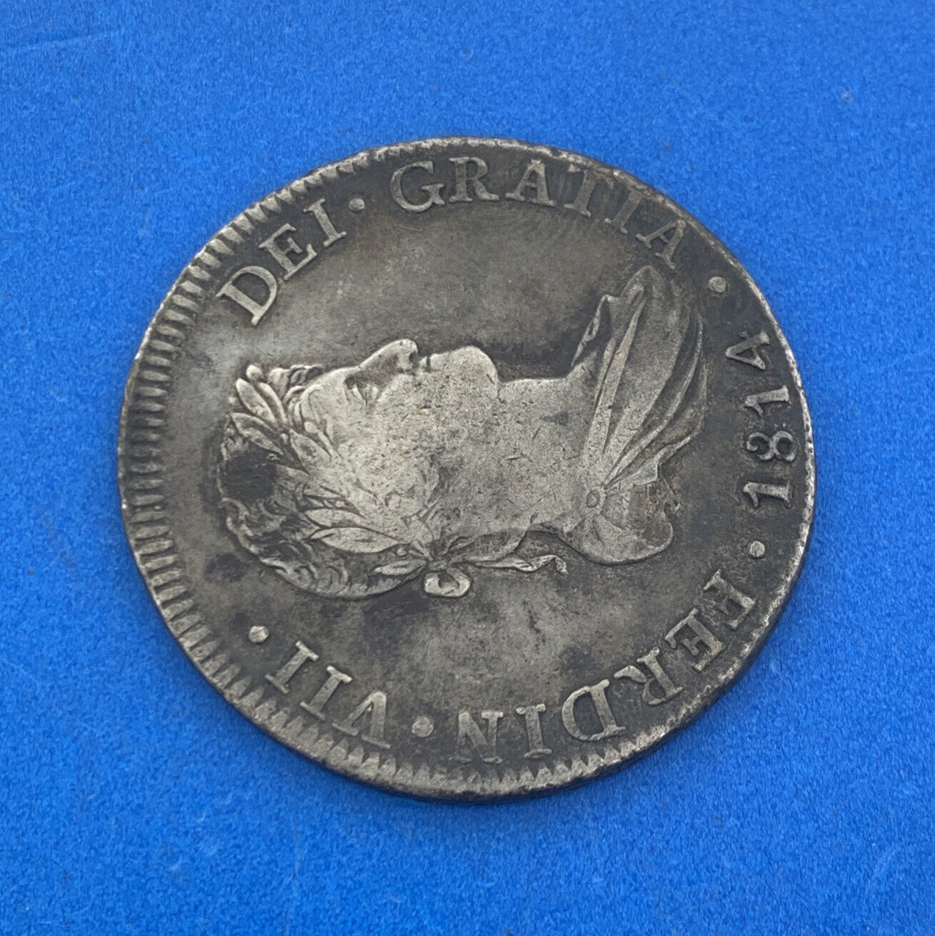 1814 Mo Mexico City 8 Reales I.I. Better Key Date .903 Silver Mexico Coin