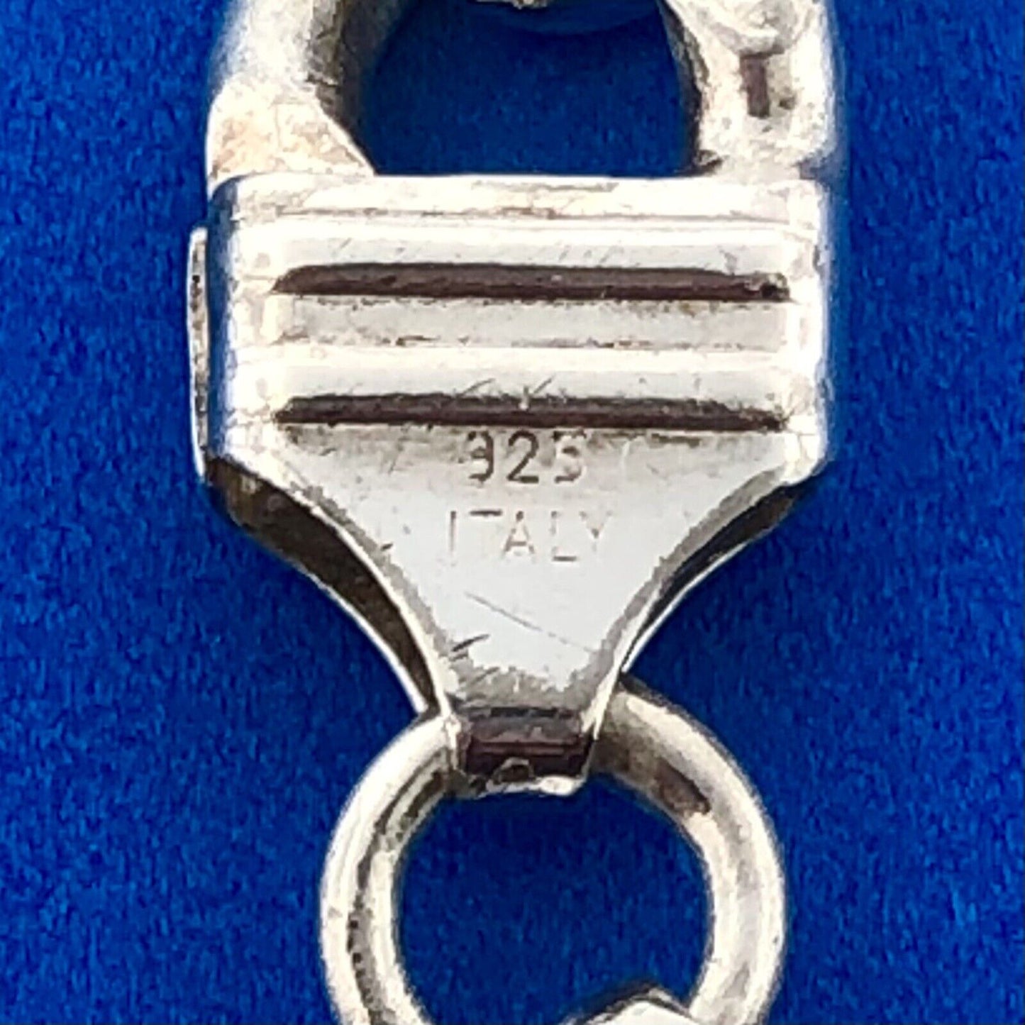 Retro 925 Sterling Silver Polished Florentine Textured Figaro Link Bracelet