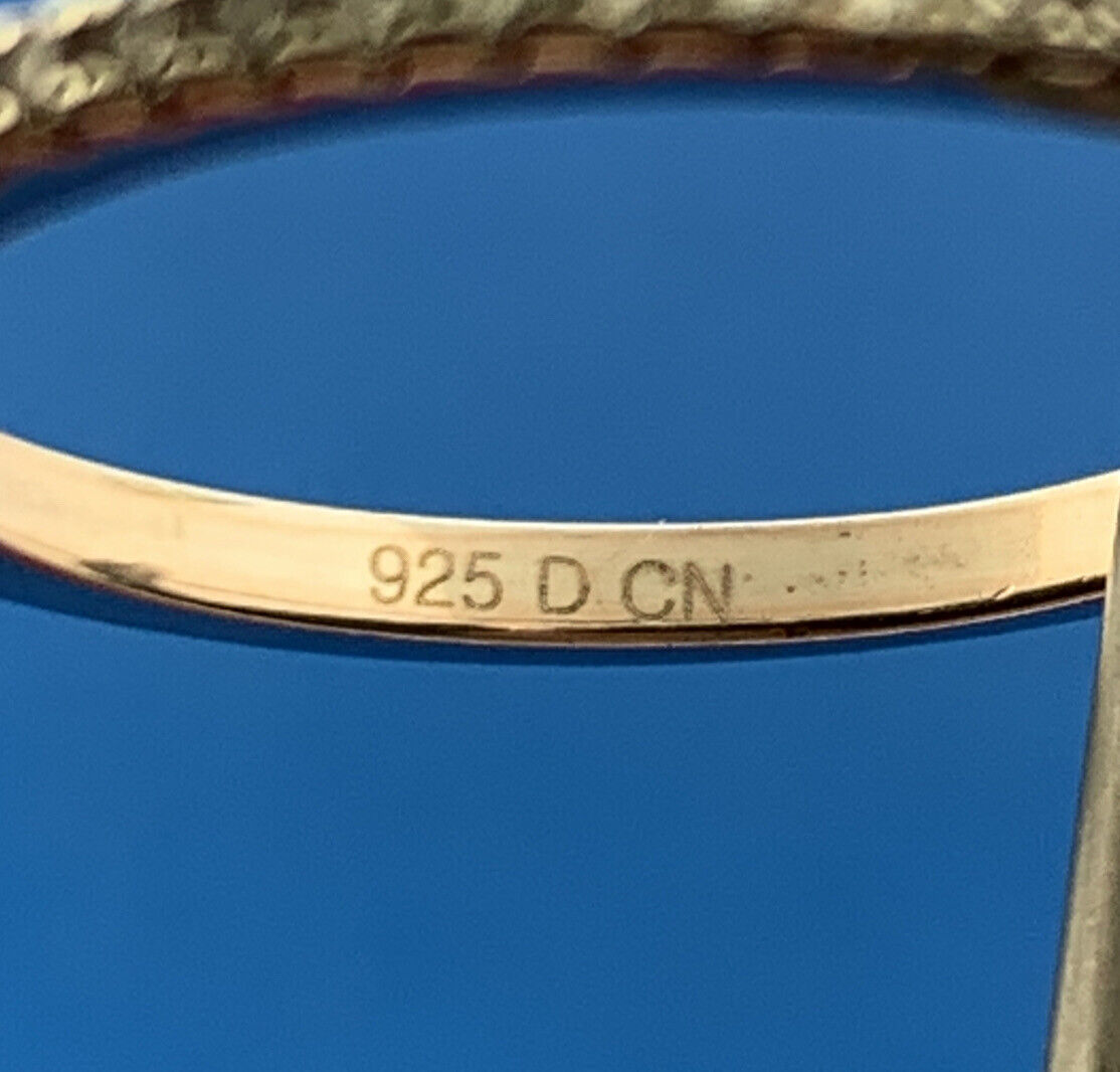 Designer 925 Sterling Silver Diamond Wedding Anniversary Eternity Band Ring