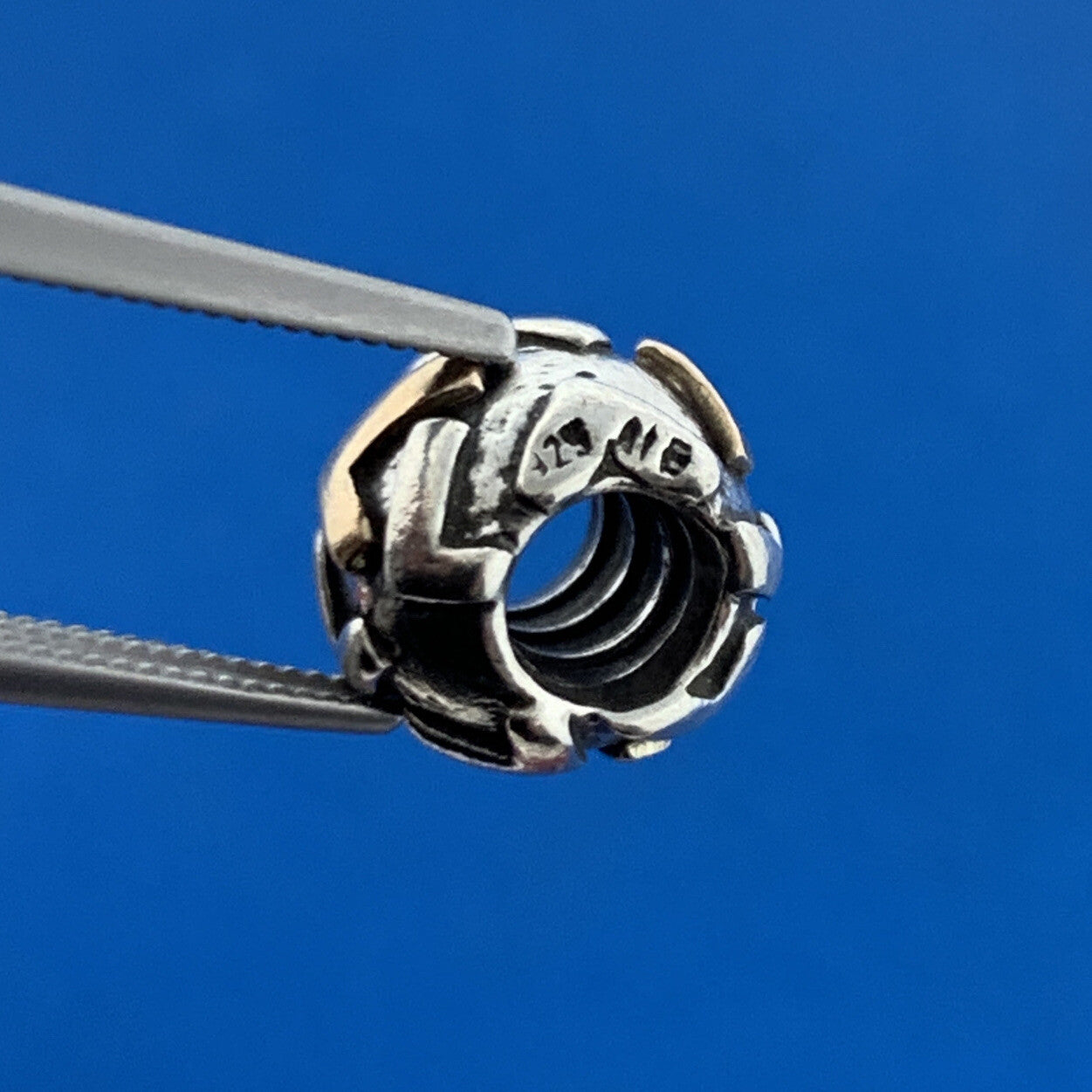 Authentic PANDORA Sterling Silver 925 14K Gold L Charm Bead Retired 790298L
