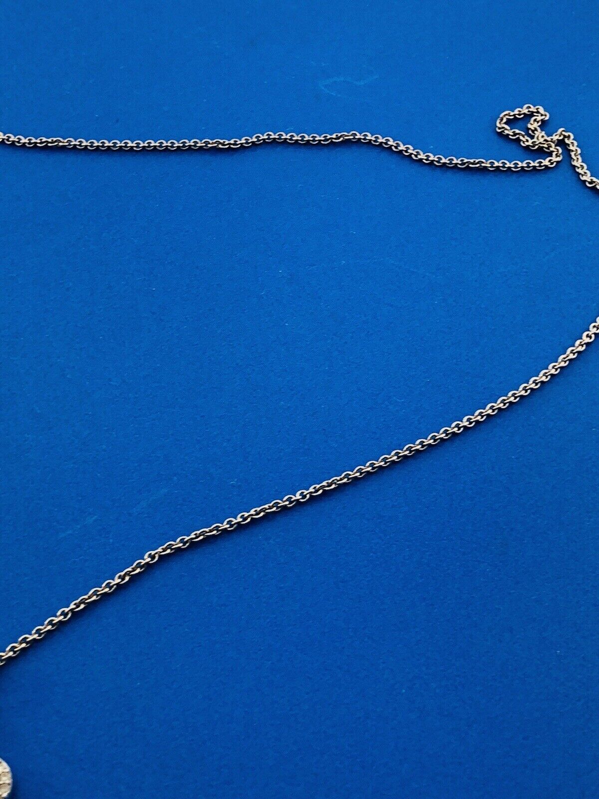 Vintage Designer Sterling Silver 925 Diamond Filigree Open Scroll Key Necklace