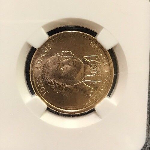 2007 P John Adams Presidential Dollar $1 NGC MS65 First Day of Issue