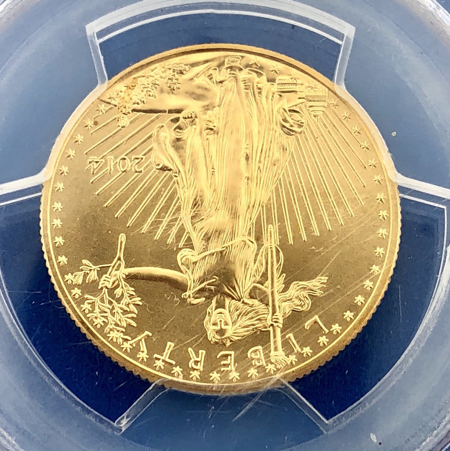 2014 $25 Gold 1/2 OZ PCGS MS70 First Strike Gold American Eagle Rare Label