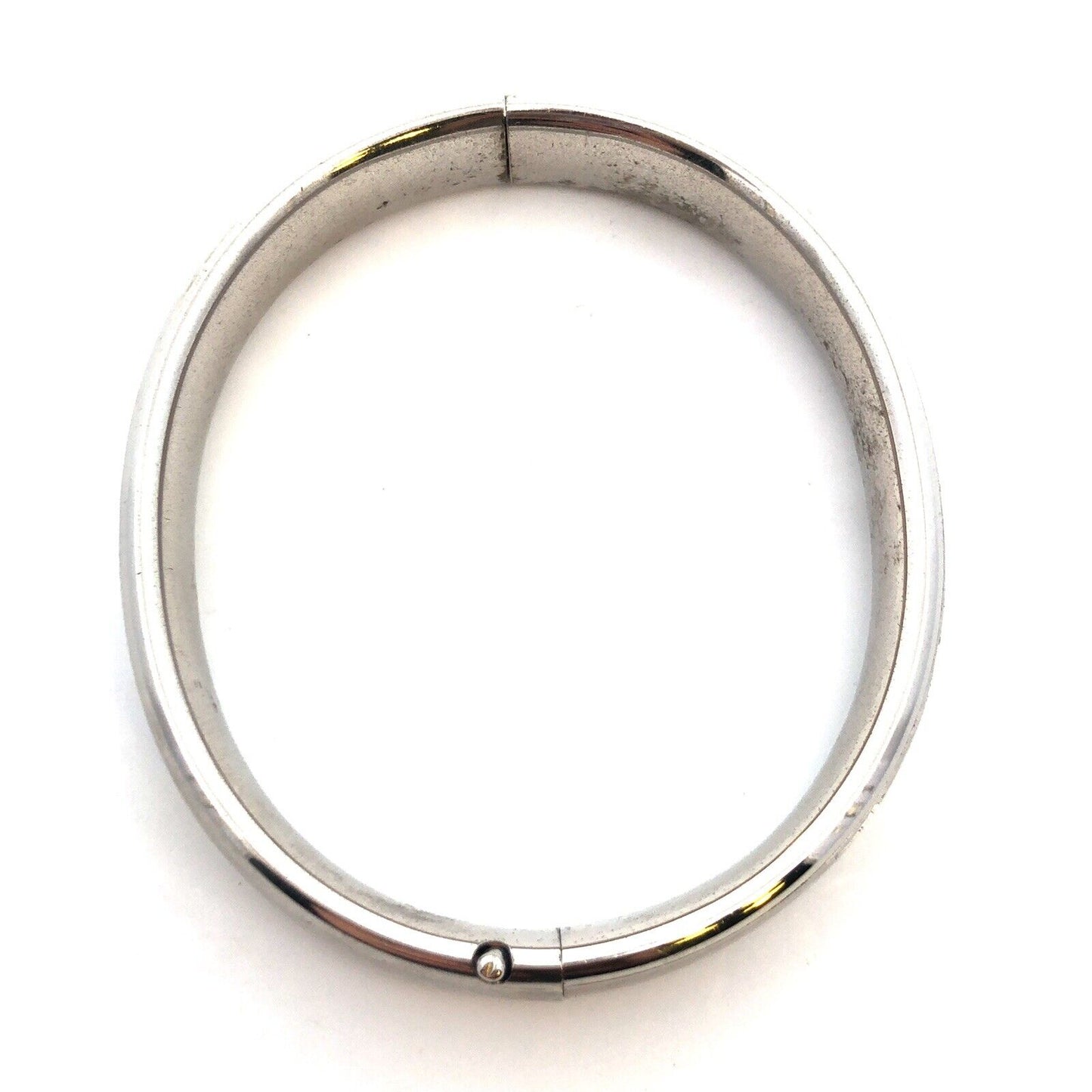 Antique Henry F Barrows Sterling Silver Florentine Slide Hinge Bangle Bracelet