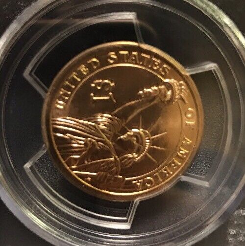 2007 D John Adams Presidential Dollar $1 PCGS MS63 First Day of Issue Position B