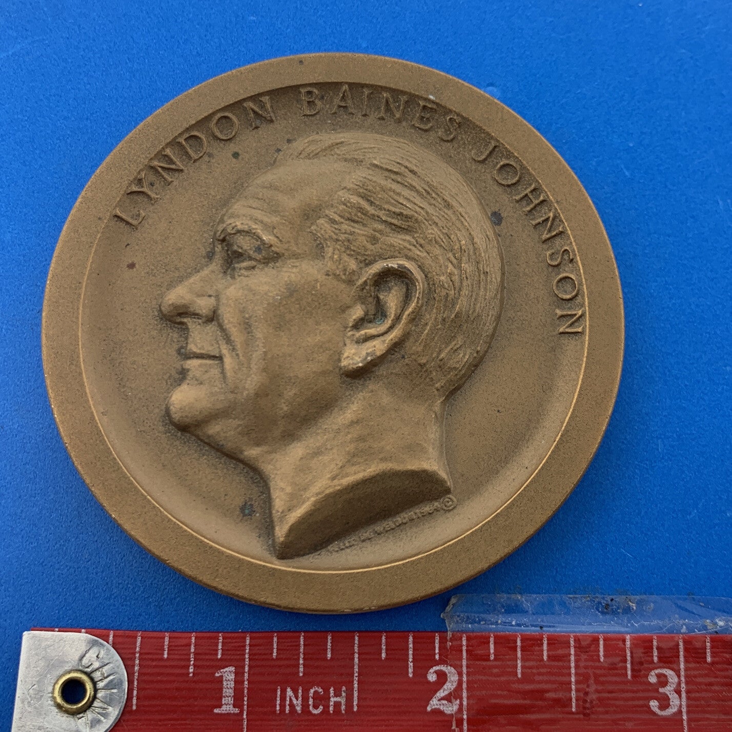 1965 Lyndon Baines Johnson US Treasury Medallic Art Co Bronze Inauguration Medal
