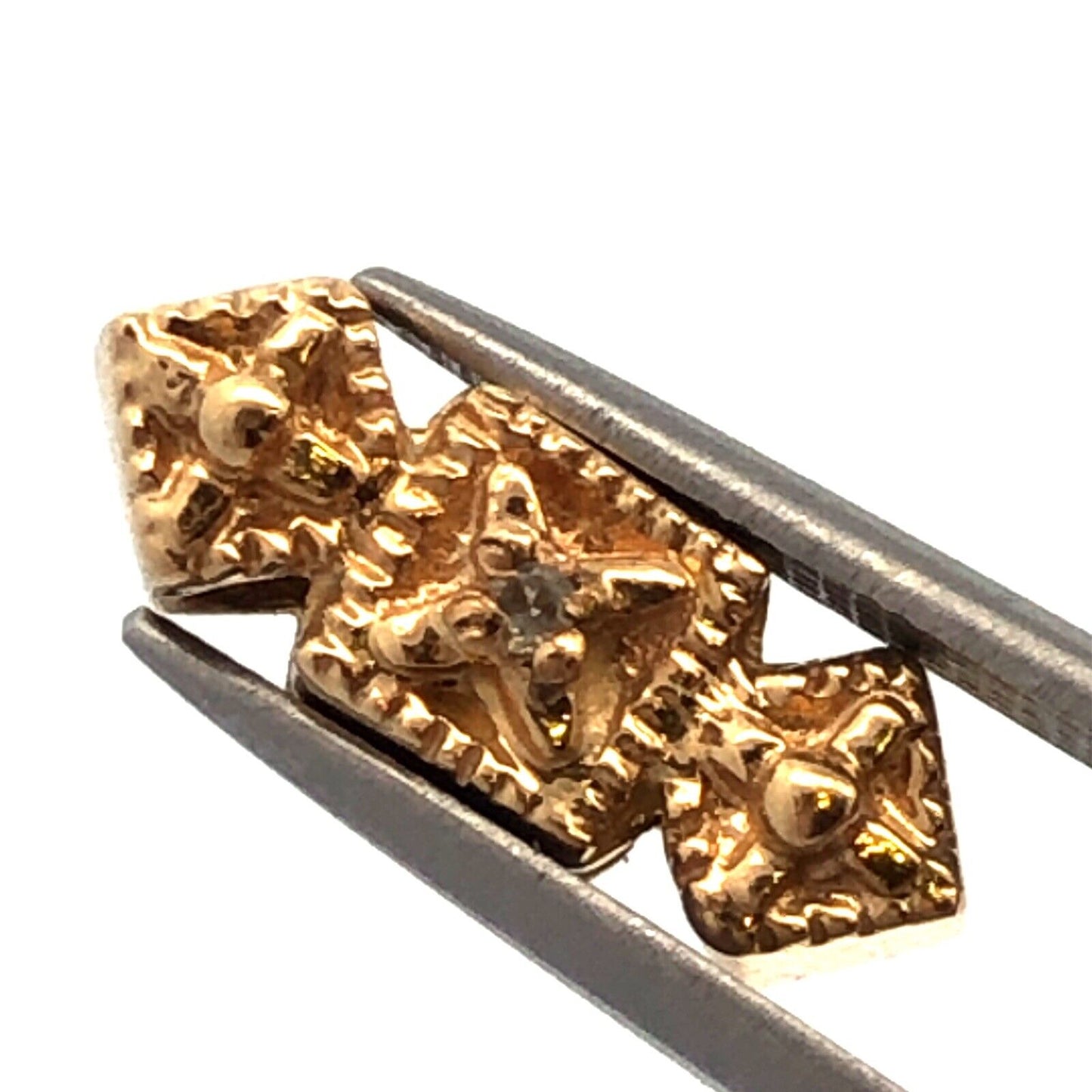 Robert KIein KLJCI 14K Yellow Gold Diamond Accented Slide Bracelet Spacer Charm