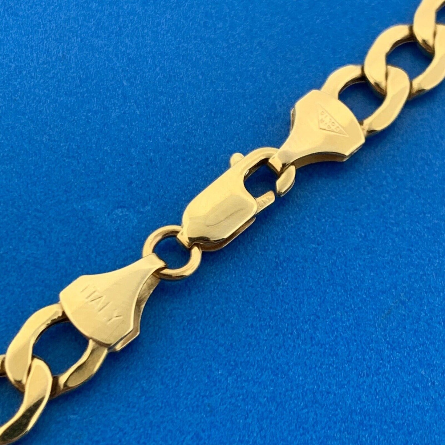 Italian Designer RL 10k Yellow Gold Cuban Curb Link 22" Chain Necklace
