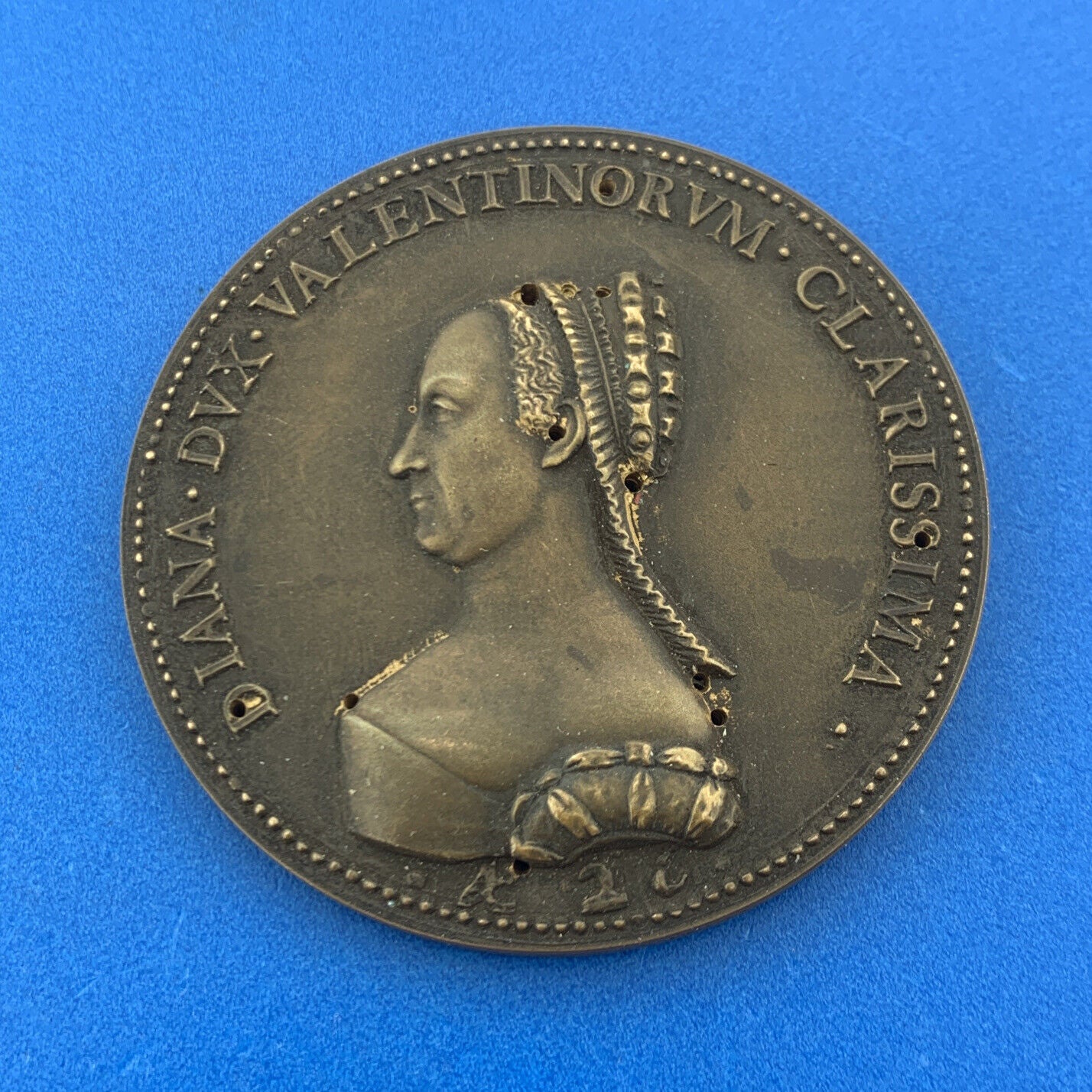1974 Diana De Poitiers Henry VII Mistress Renaissance Patroness Bronze Medal