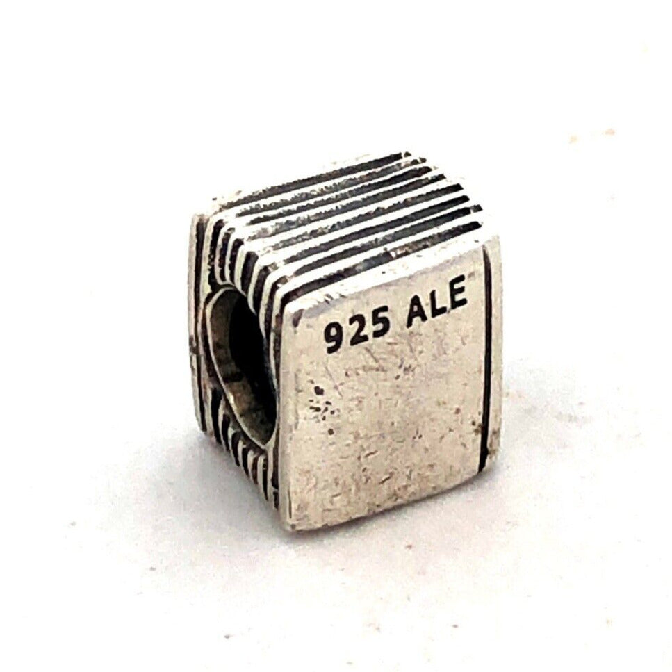 Retired PANDORA 925 Sterling Silver 790261 Cross Bible Book Slide Bracelet Charm