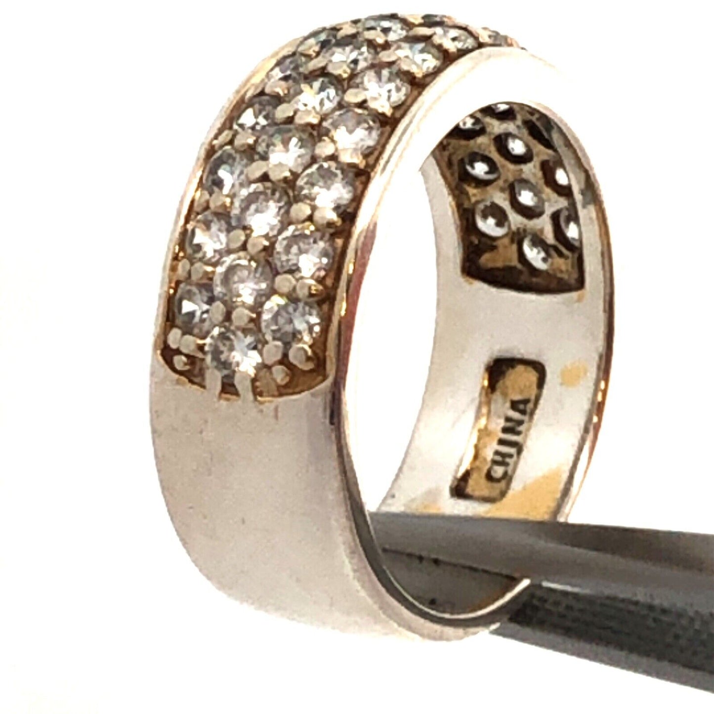 Sterling Silver Cubic Zirconia CZ Anniversary Eternity Wedding Band 925