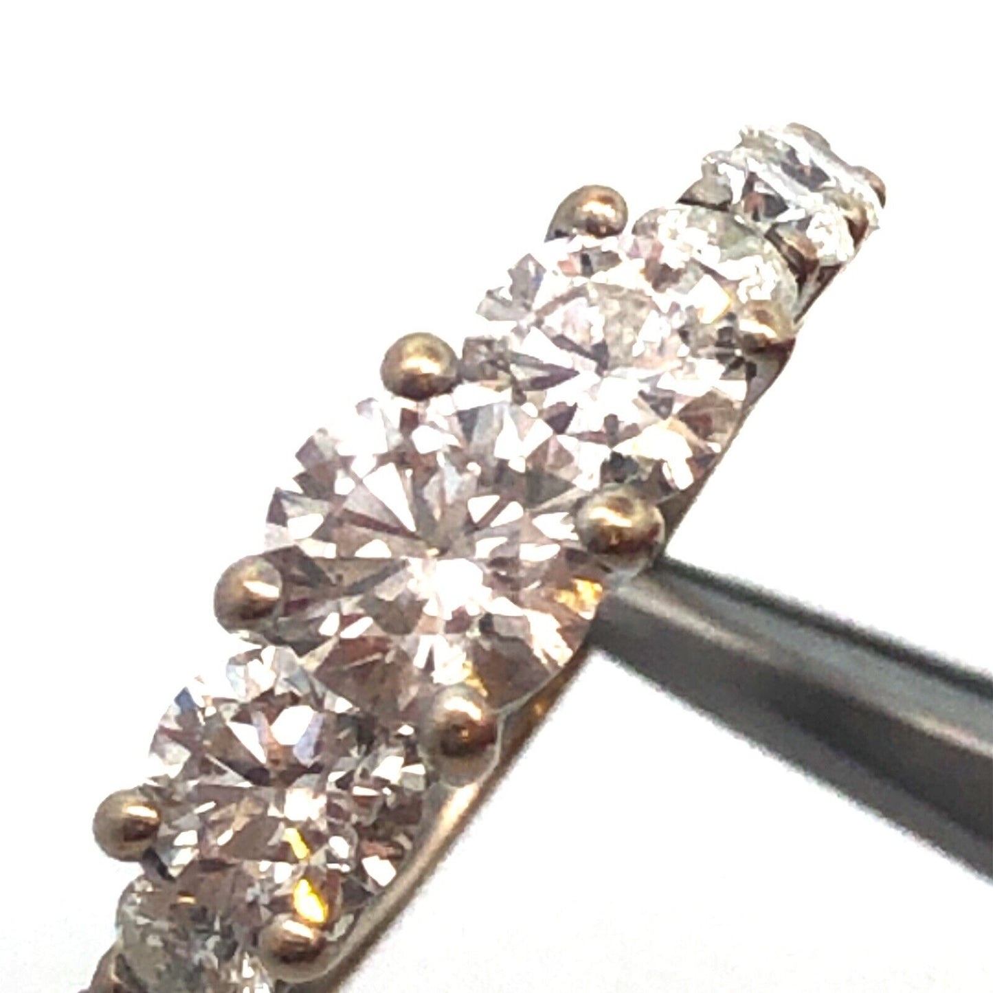 Designer 14K White Gold Diamond Trio With Accents Waterfall Engagement Ring