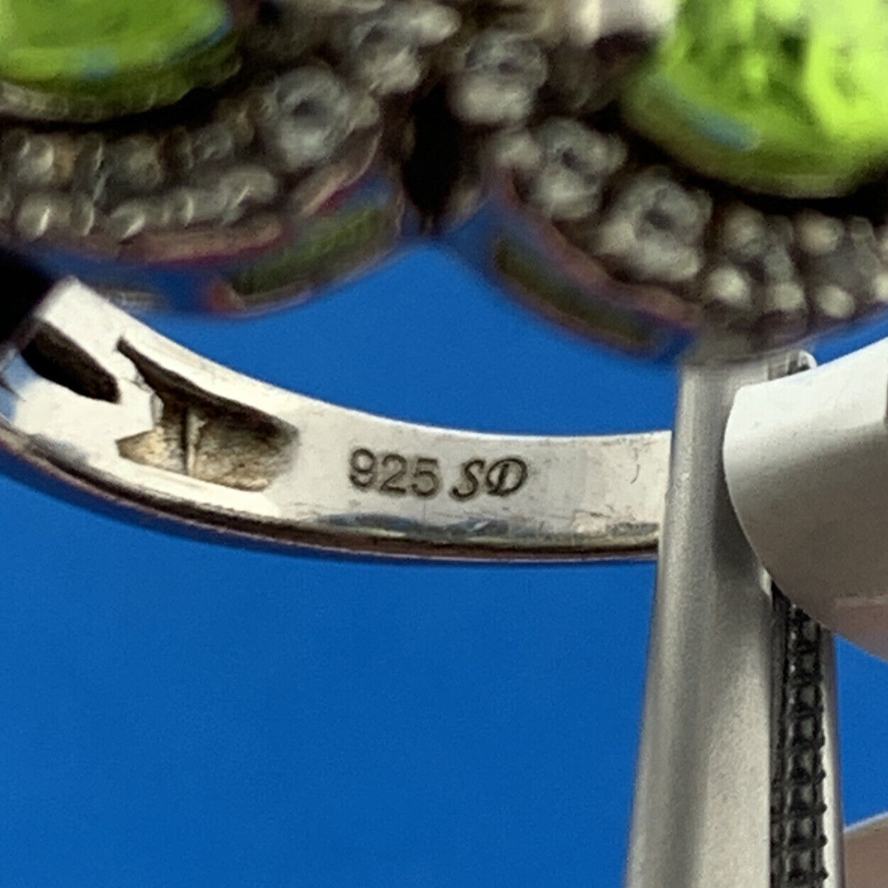 Designer 925 Sterling Silver Manchurian Peridot Cubic Zirconia August Anniv Ring