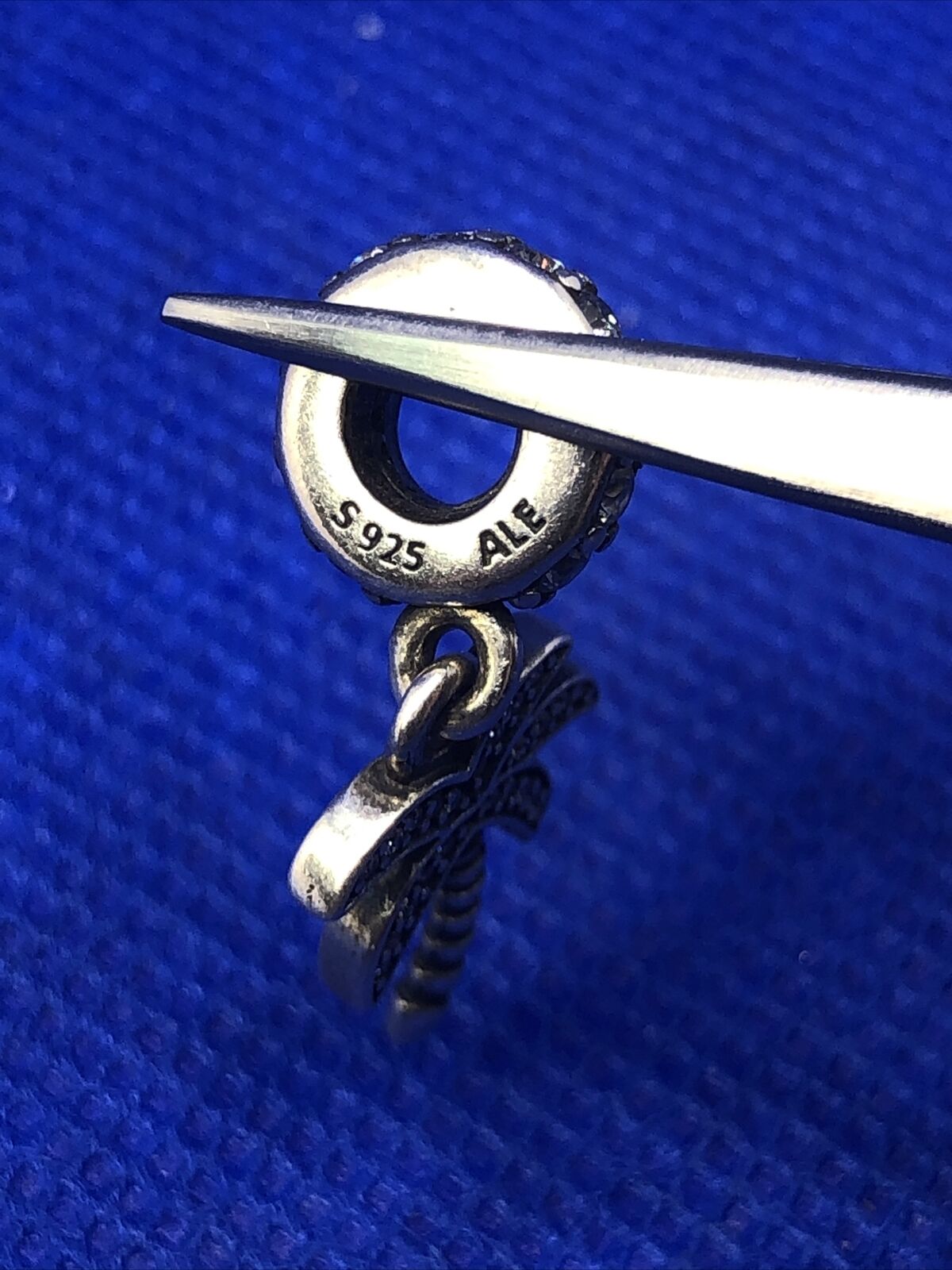 Pandora ALE 925 Sterling Silver Cubic Zirconia CZ 791540 Palm Tree Dangle Charm