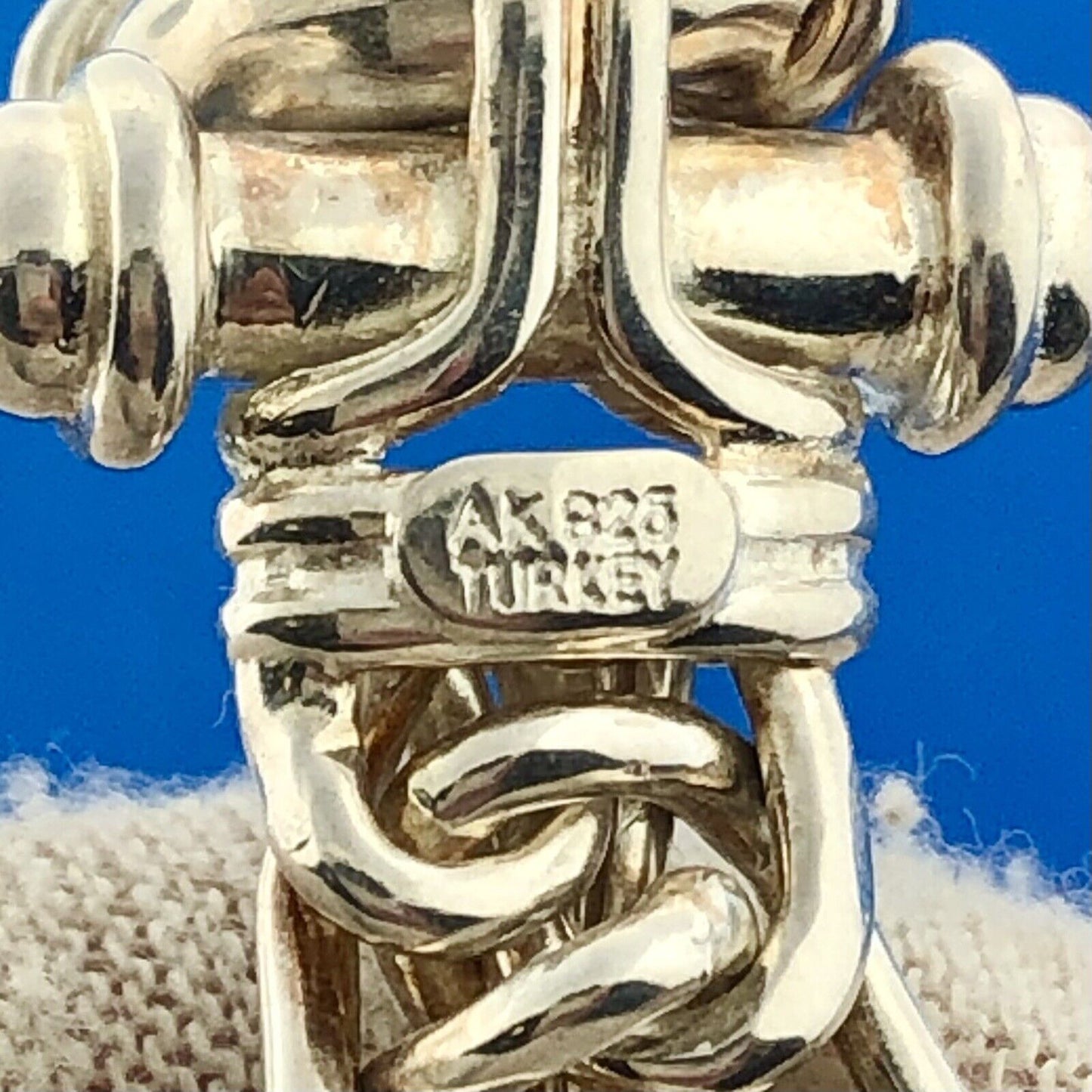 Atasay Kuyamculuk AK 925 Sterling Silver Black Onyx Reversible Link Bracelet