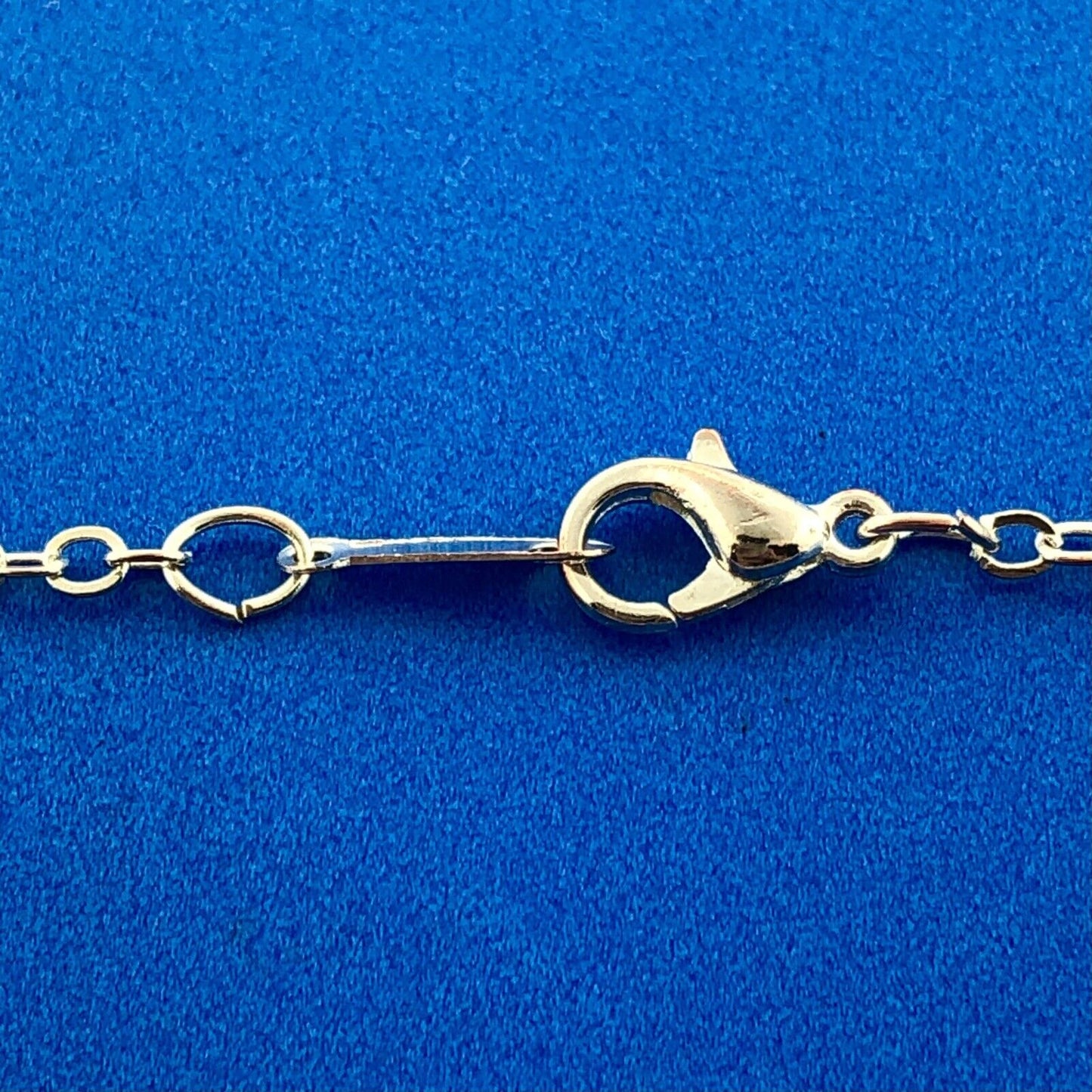 Stunning Sterling Silver 925 18" Oval Link Chain Pearl Necklace