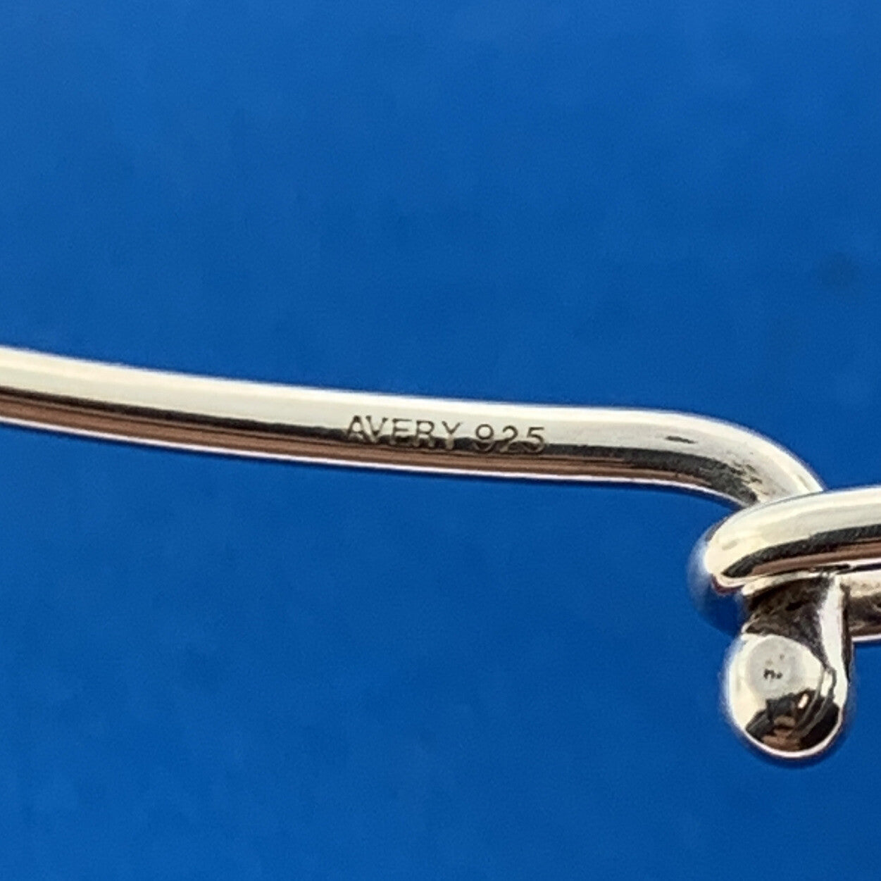 James Avery 925 Sterling Silver Polished Hook And Eye Bangle Charm Bracelet