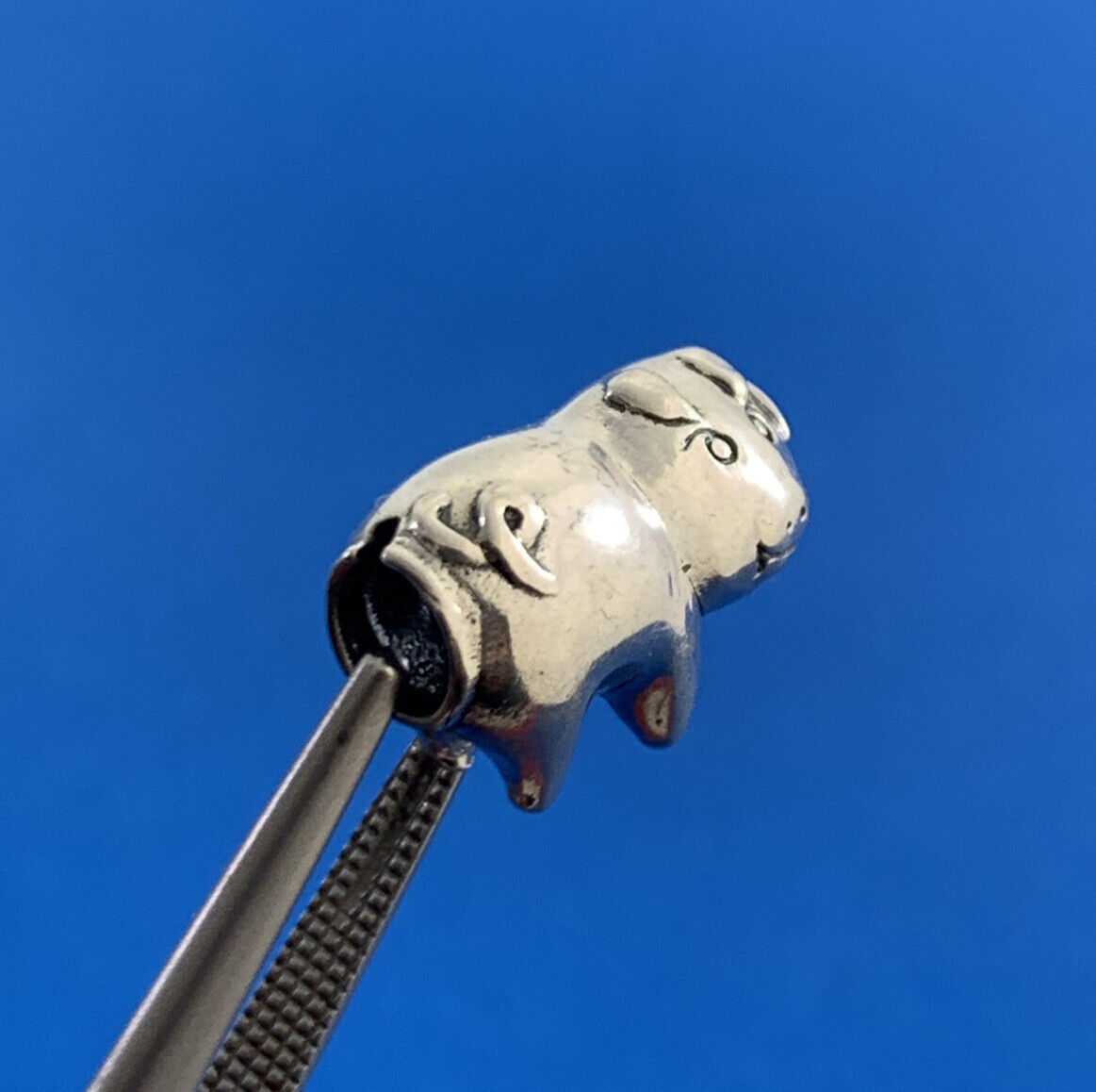 Authentic KALIA 925 Sterling Silver Little Piggy Hog Slide Bracelet Charm