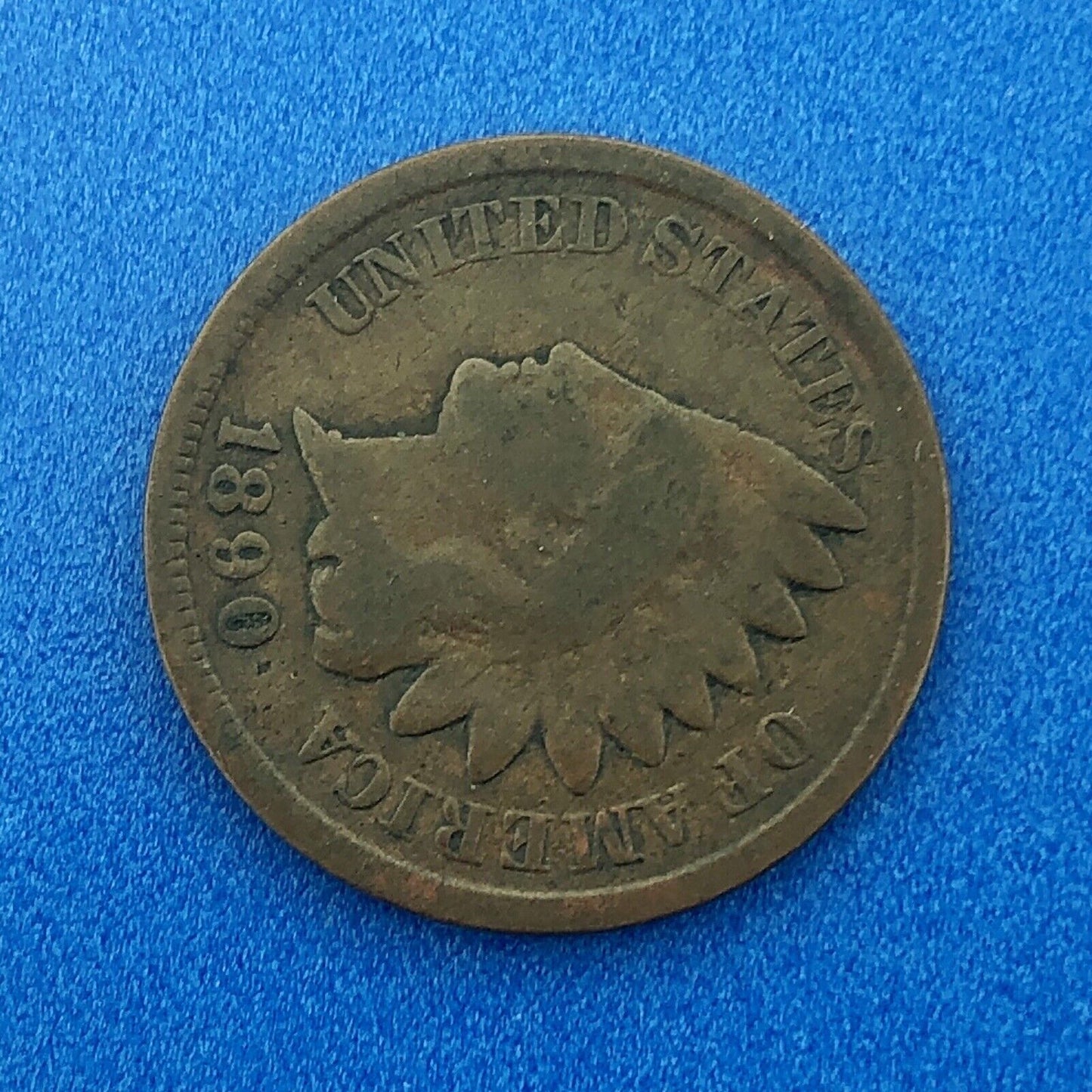 1890 Indian Head One Cent Penny Type 3 Bronze Better Key Philadelphia Coin
