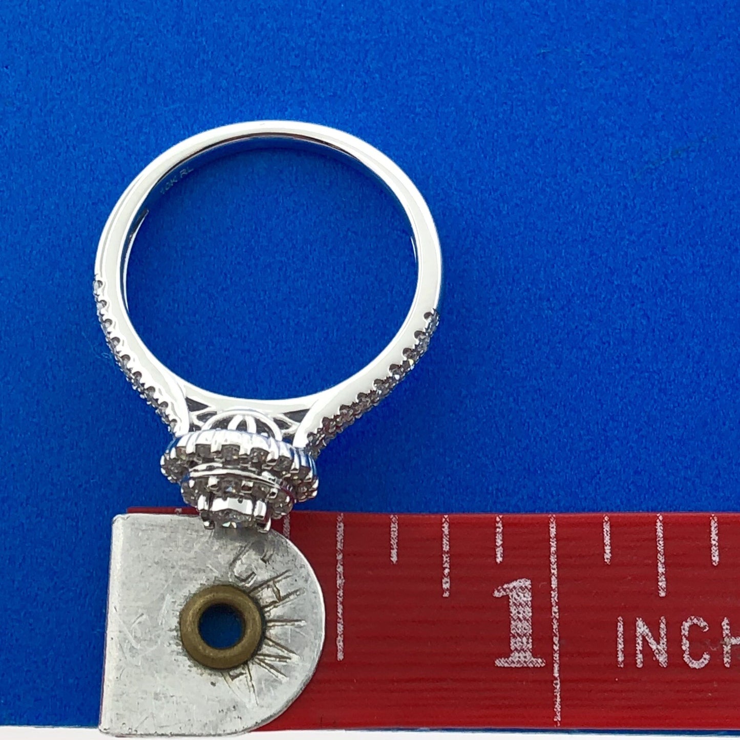 Zales 10K White Gold 1/2ctw Diamond Double Halo Engagement Ring