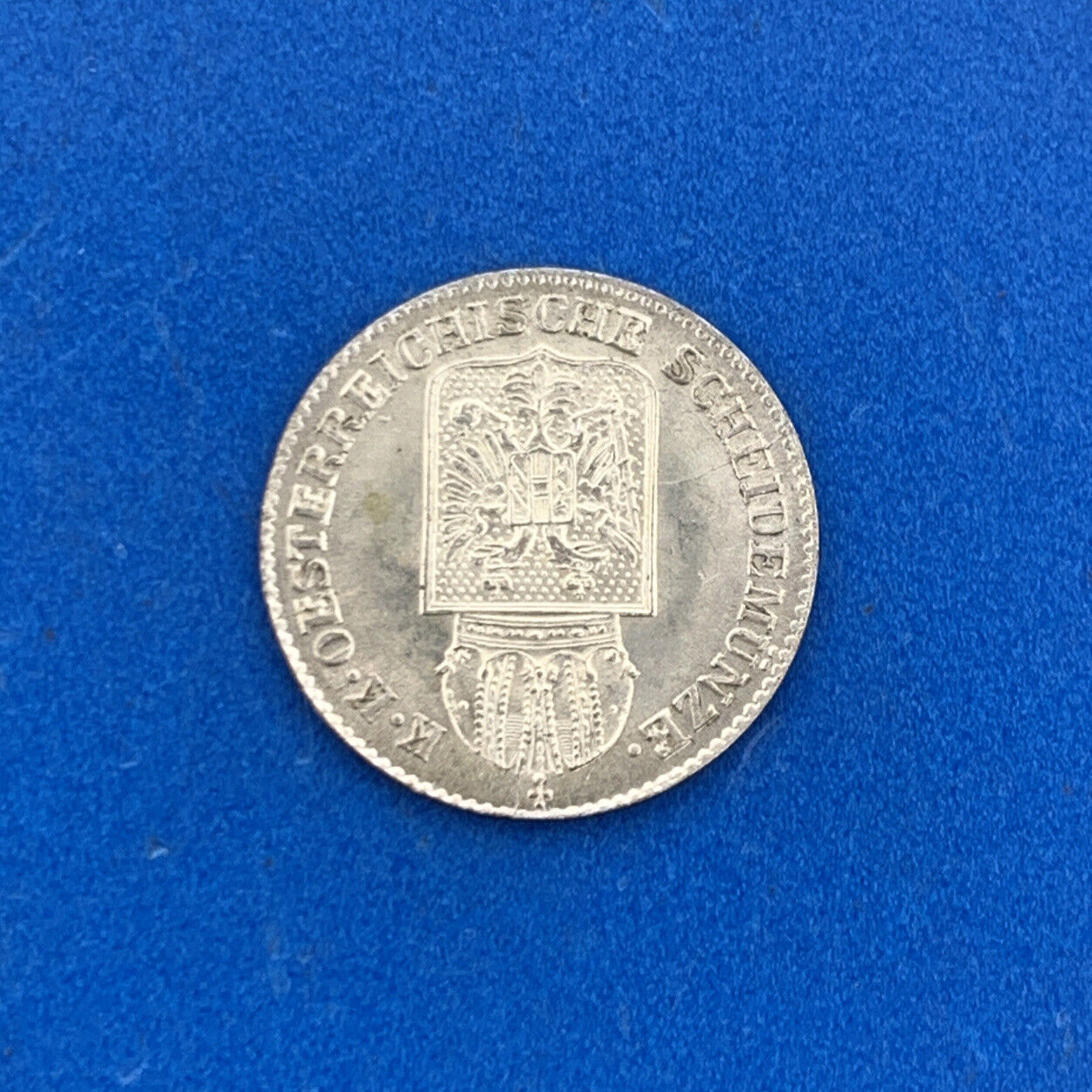 1849 A Austria Billon Silver .4375 Fine 6 Kreuzer Franz Joseph 1 Uncirculated