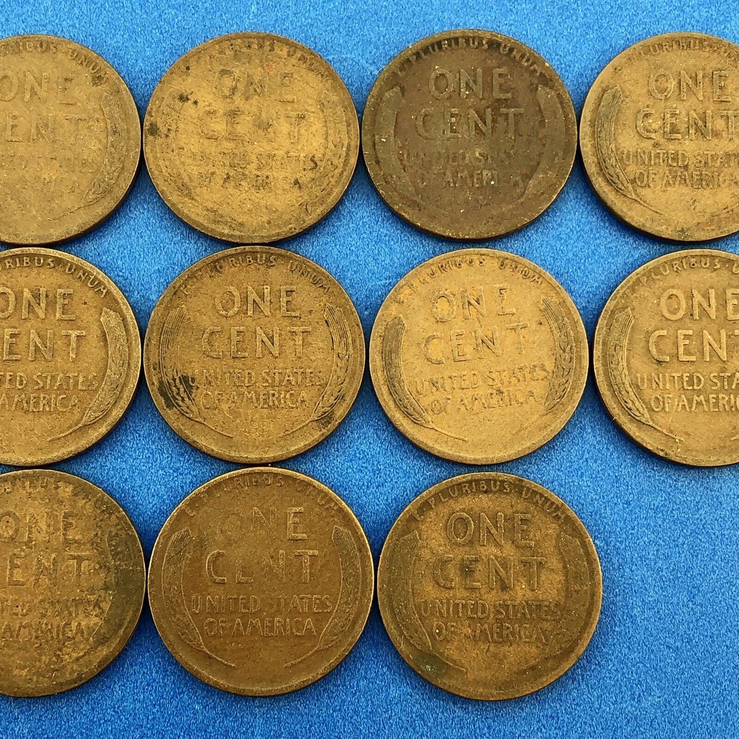 1915 P Mixed Date Mixed Mint Early Lincoln Small One Cent Penny 14 Coin Lot