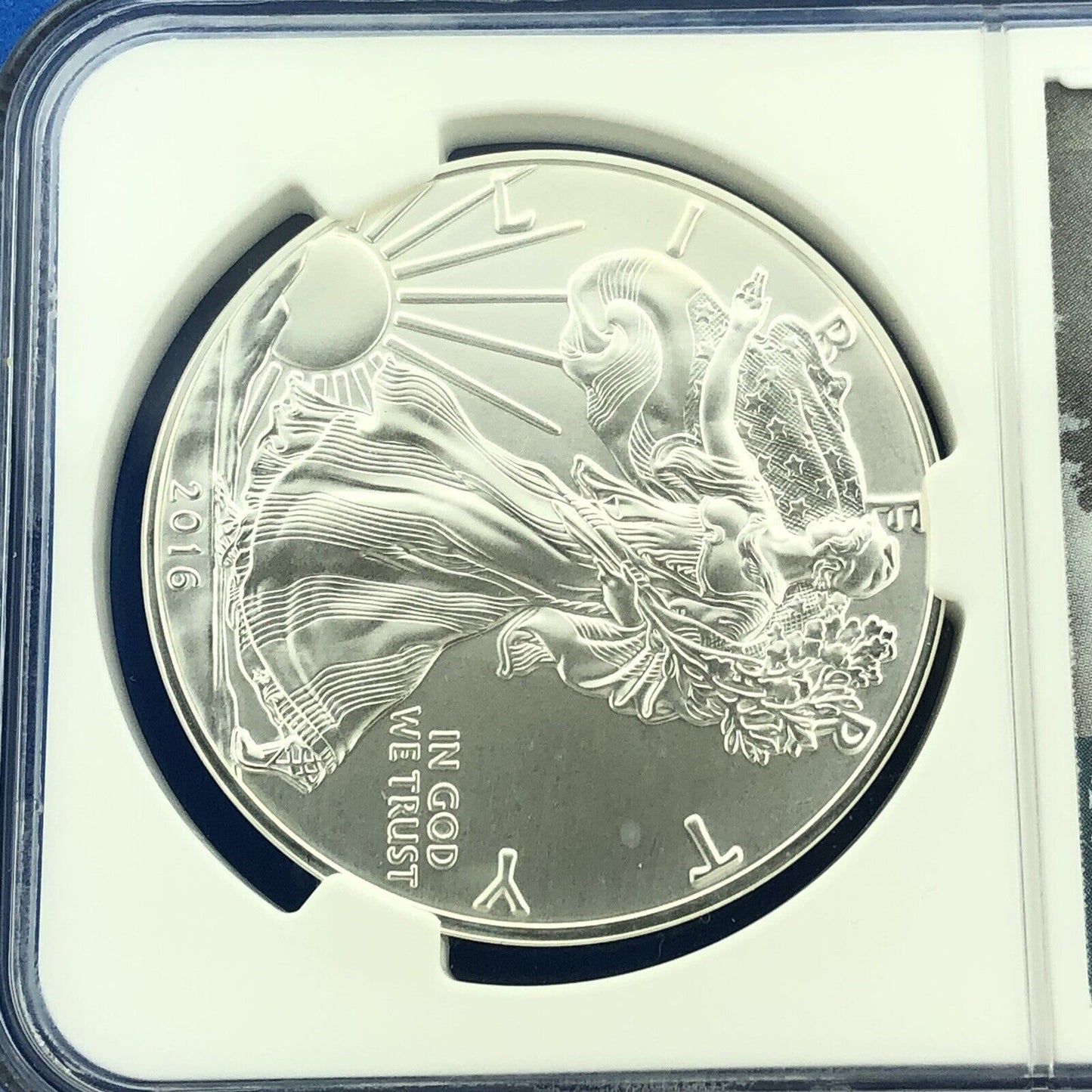2016 W Burnished Silver Eagle Lettered Edge Early Release 30th Anniv NGC MS70