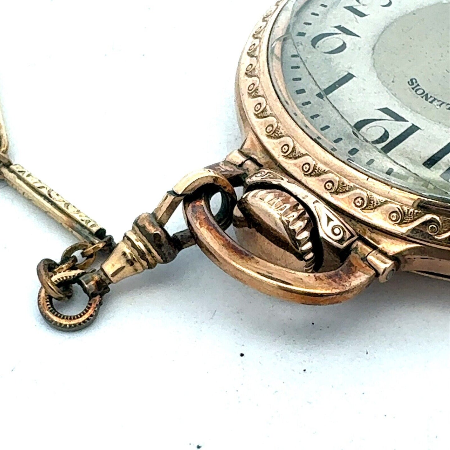 1925 Illinois Bunn Special Model 9 10K Gold Filled Railroad Pocket Watch w/Fob