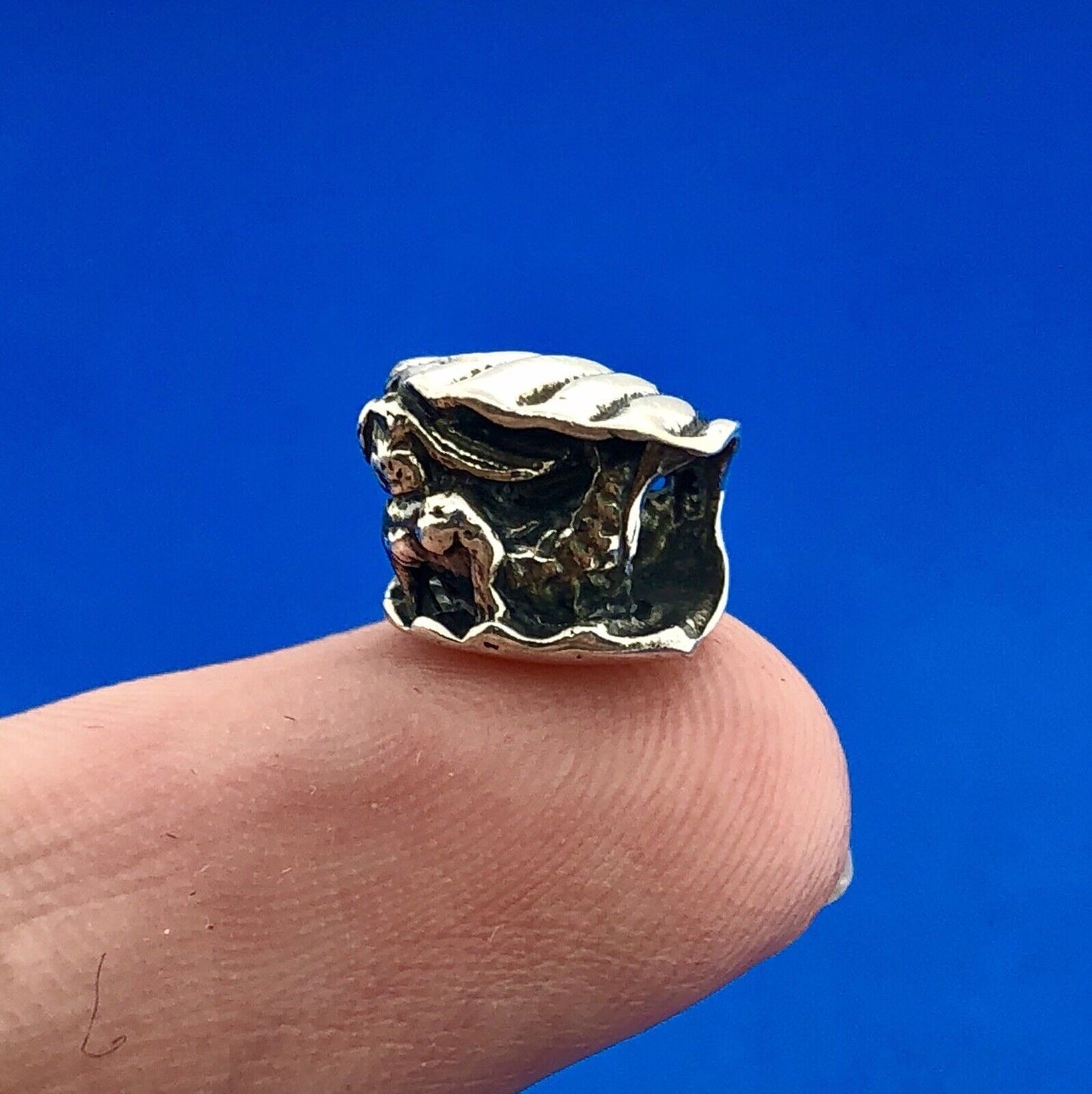 Charming 925 Sterling Silver Mermaid In Shell Cabo Souvenir Slide Bracelet Charm