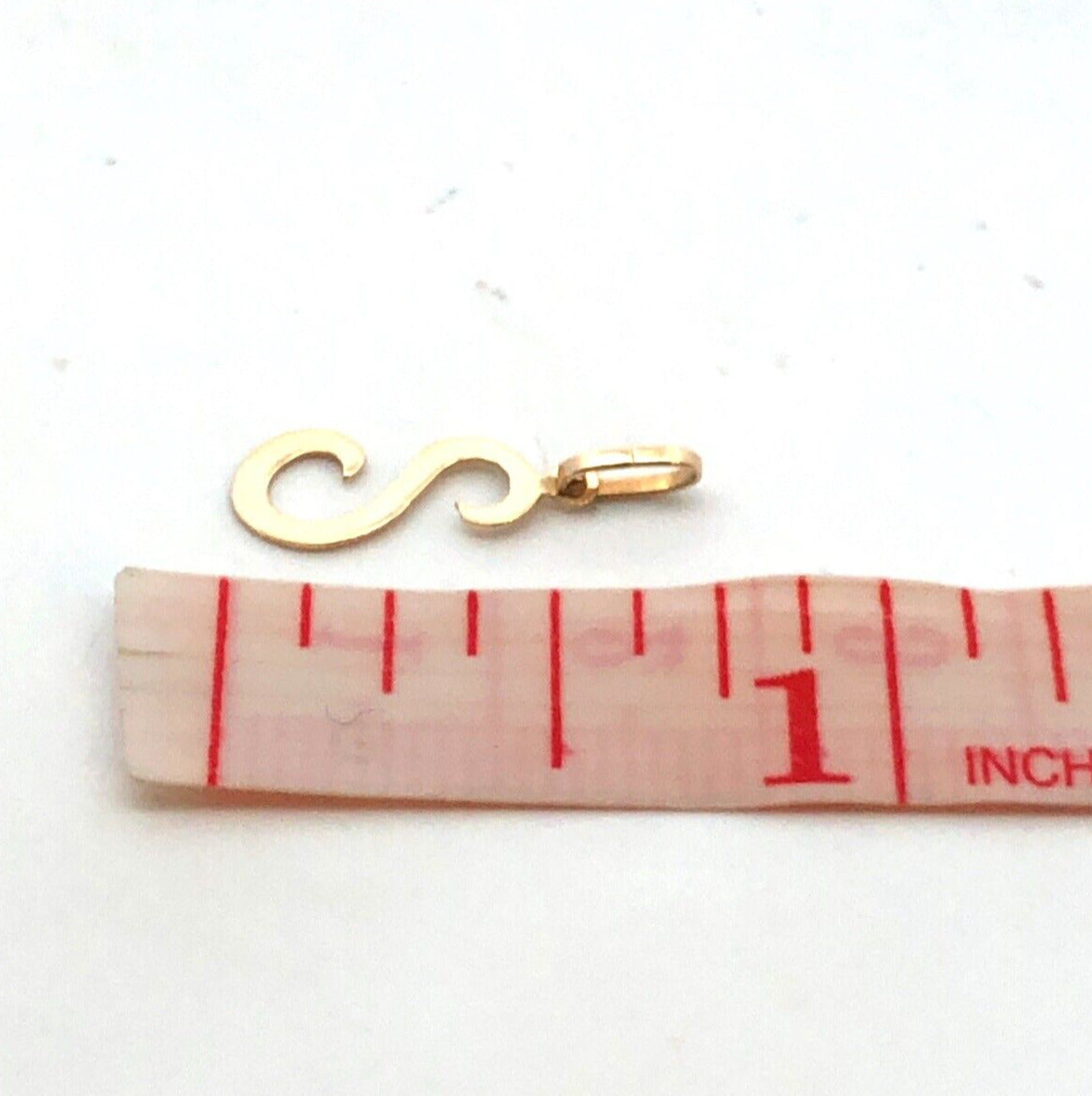 Estate 14K Yellow Gold Polished Letter Initial S Charm Pendant