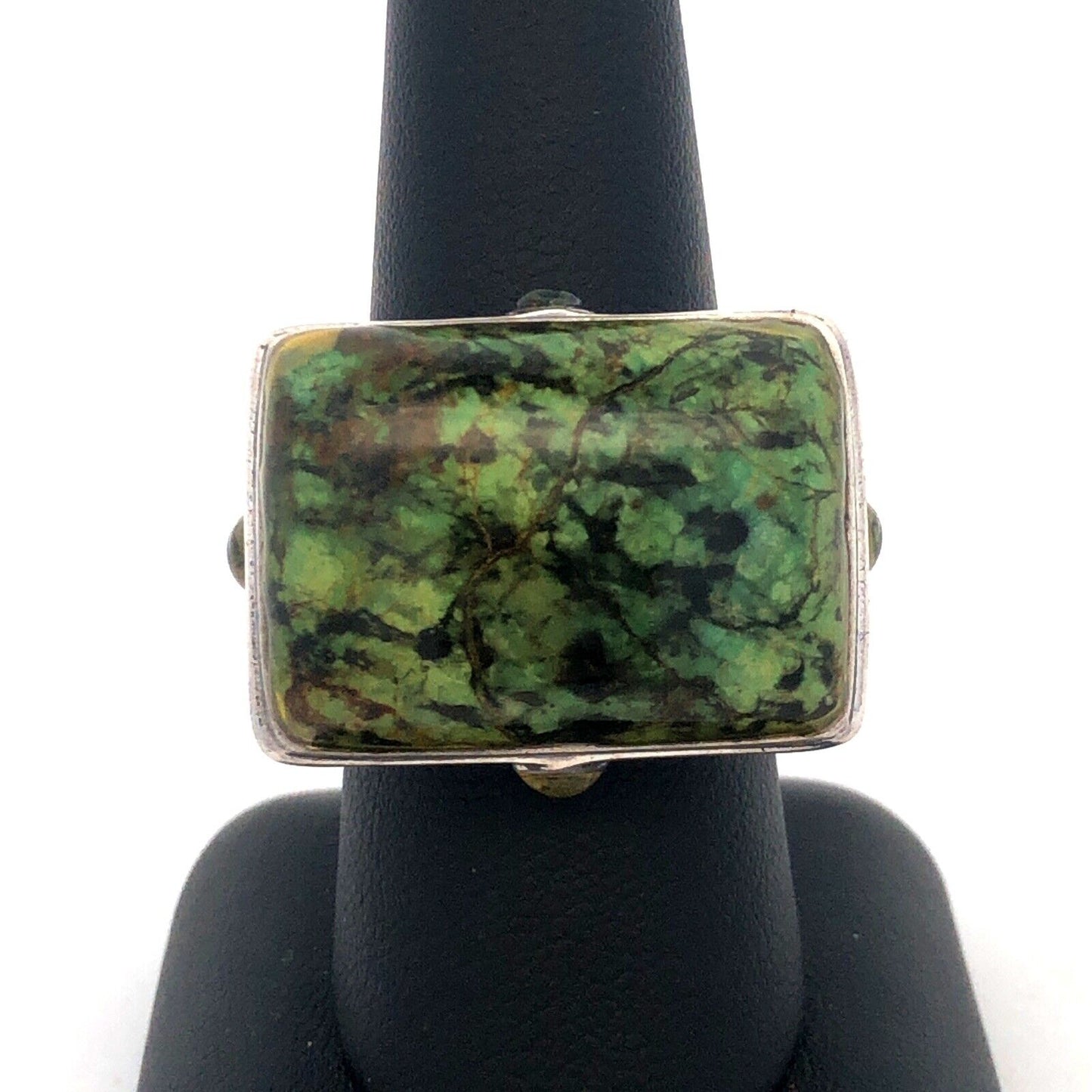 Vintage CFJ Sterling Silver Rectangle Maw Sit Sit Butterfly Statement Ring