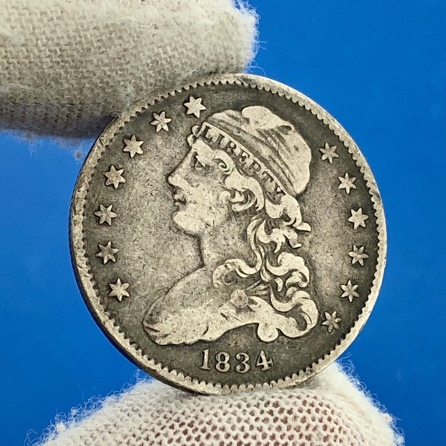 1834 Capped Bust Quarter Dollar Type Two 25 Cents Early American Coinage Nice