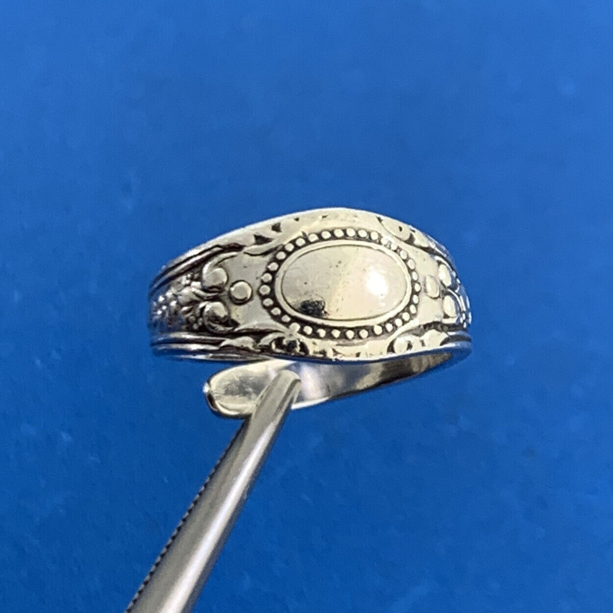 Towle 925 Sterling Silver King Richard Pattern Engravable Adjustable Band Ring