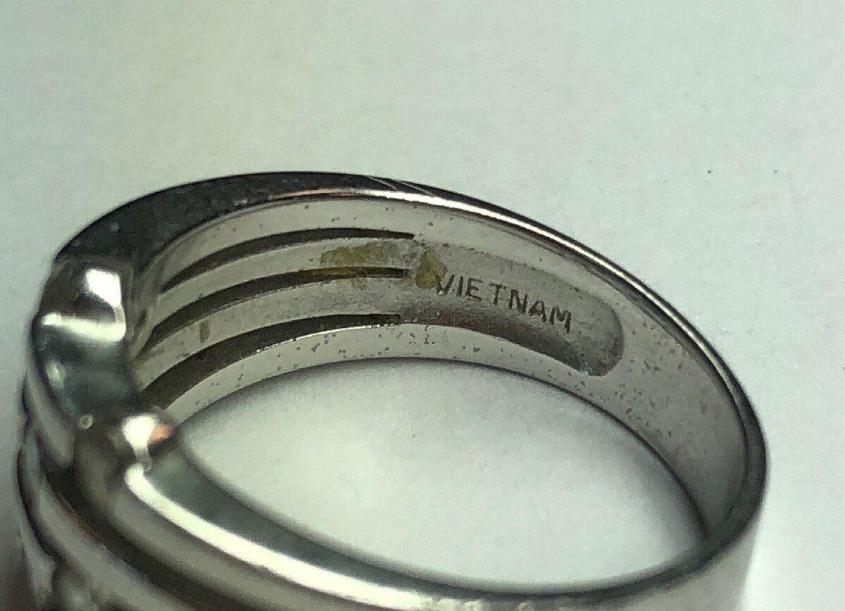 Designer Sterling Silver 925 Cubic Zirconia Station Wedding Anniversary Ring