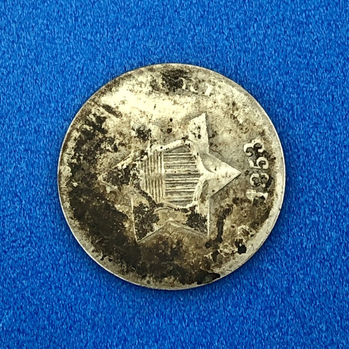 1853 P 3 Cent Silver Three Cent Piece 3c Trime Better Key Philadelphia Mint Coin