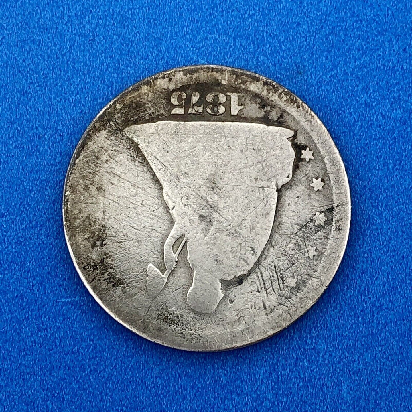 1875 S Silver Seated Liberty Twenty Cent Piece 3 Year Type San Francisco Coin