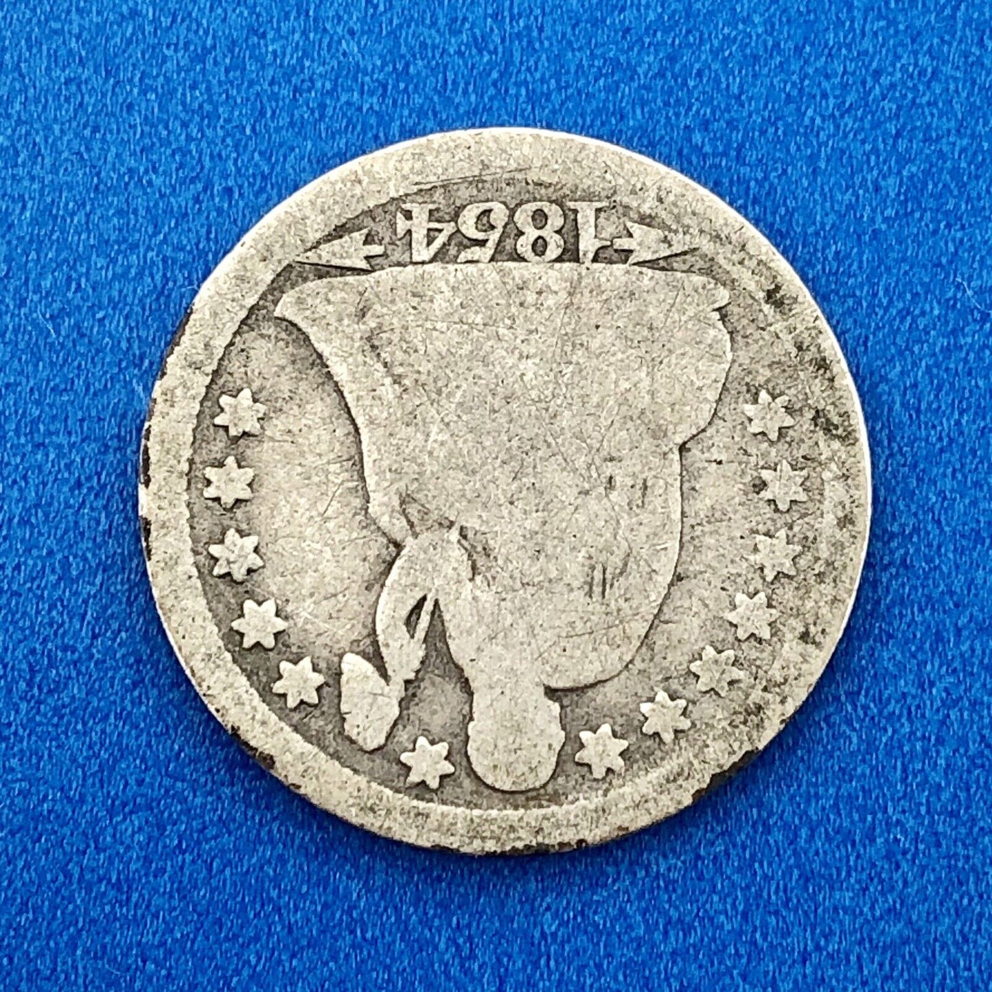 1854 P Seated Liberty Silver Dime 10c Better Key Philadelphia Mint Coin