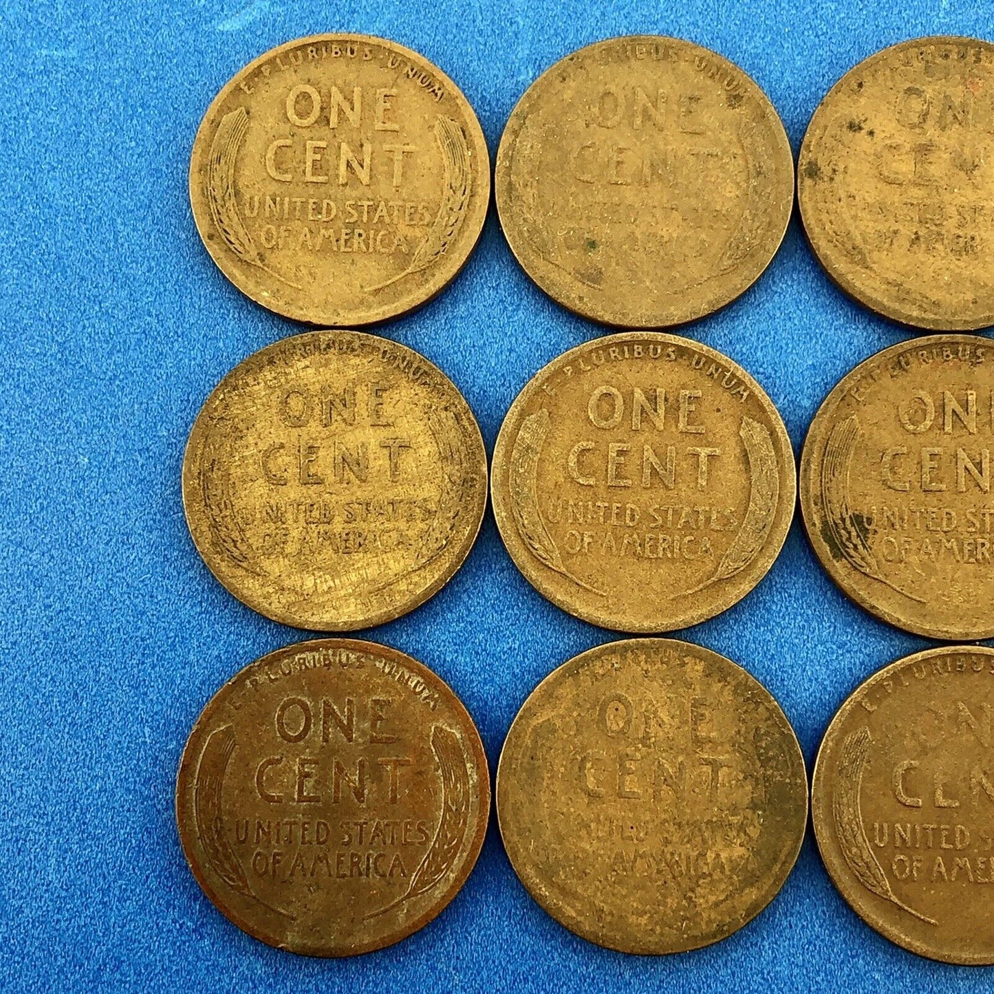1915 P Mixed Date Mixed Mint Early Lincoln Small One Cent Penny 14 Coin Lot