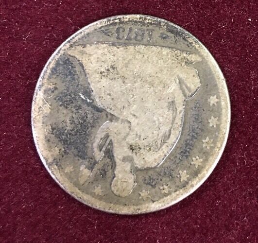 1873 US Coinage Silver 90% Seated Liberty Half Dollar 50C With Arrows