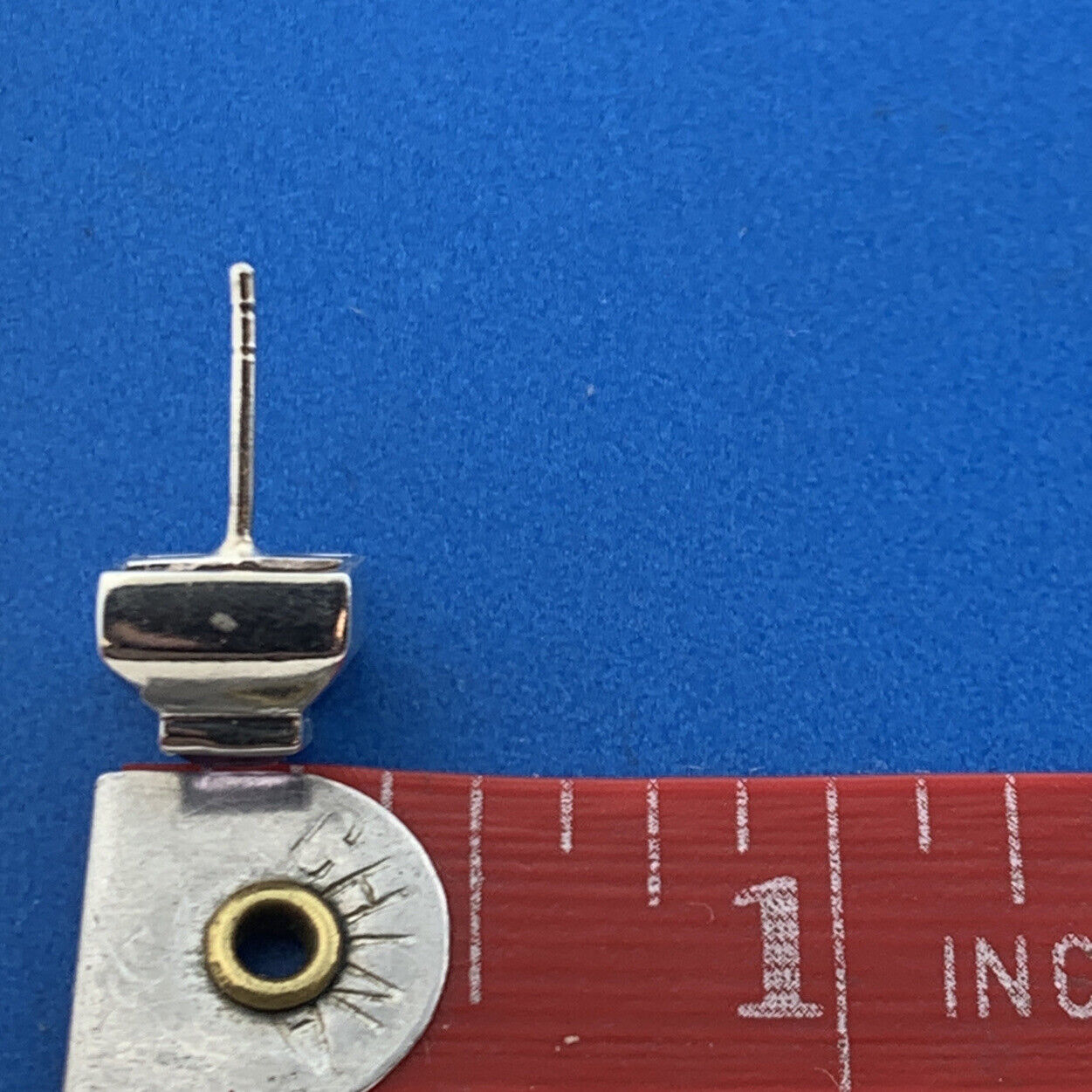 Designer 925 Sterling Silver Amethyst Square Cube Modernist Stud Earrings