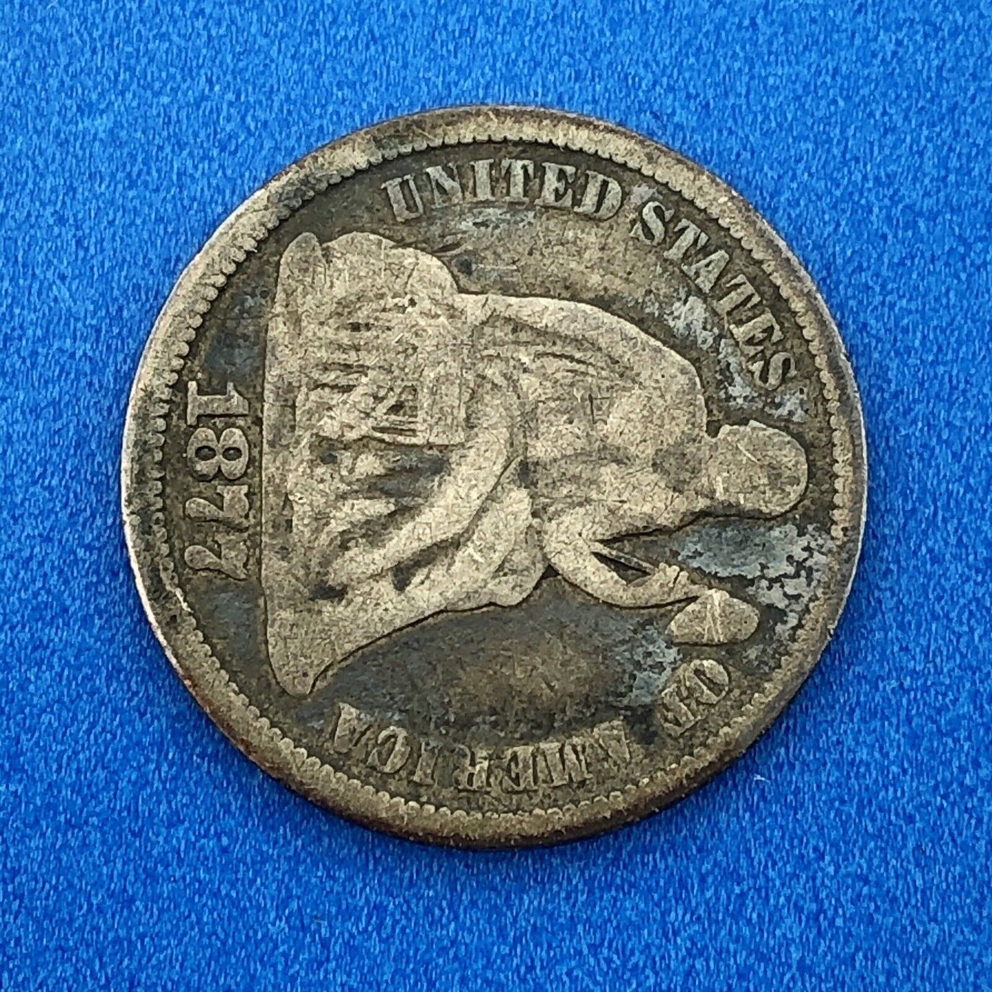 1877 P Silver Seated Liberty Dime 10c Better Key Scarce Philadelphia Mint Coin