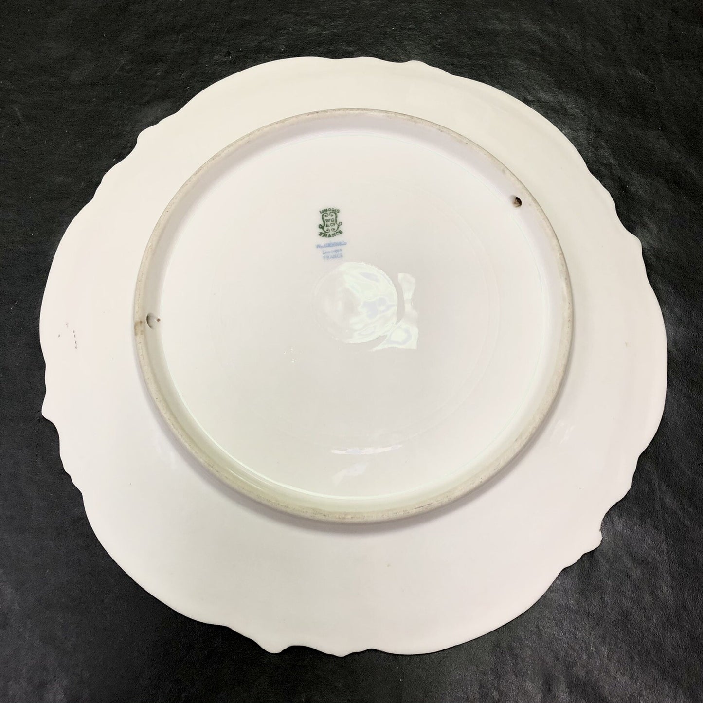 Wm Guerin & Co Limoges France Painted Courtship Gold Dinner Plate 11.5"