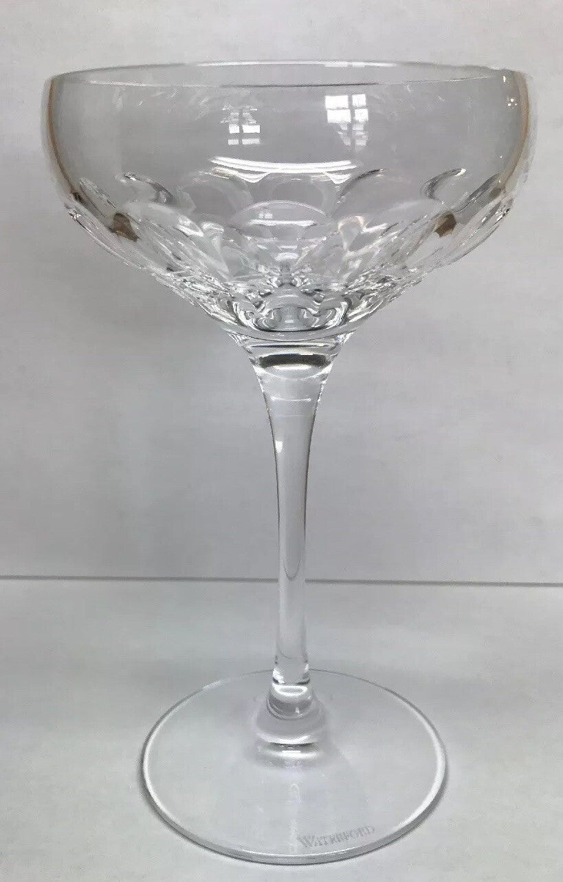 Vintage Waterford Tall Sherbet Champagne Pedestal Glass Elegant Bar Stemware