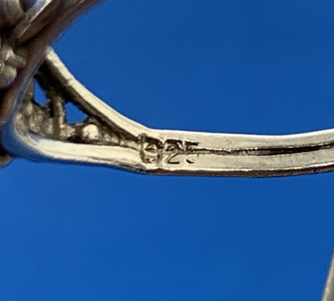 Vintage 925 Sterling Silver Amethyst February Birthday Anniversary Occasion Ring