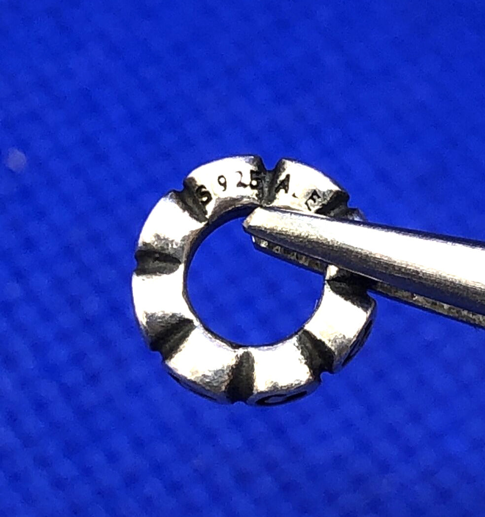 Retired PANDORA ALE 925 Sterling Silver Rose Swirl Spacer Charm #790176