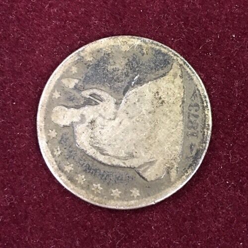 1873 US Coinage Silver 90% Seated Liberty Half Dollar 50C With Arrows