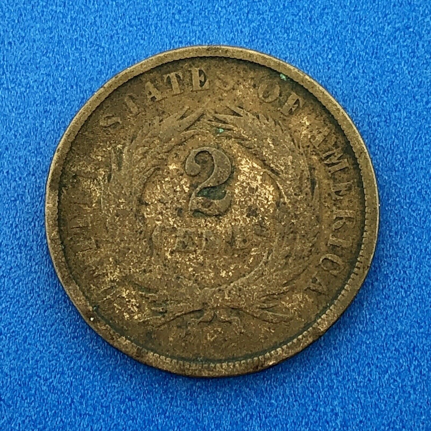 1865 P United States Bronze Two Cent Piece $.02 2c Philadelphia Mint Coin